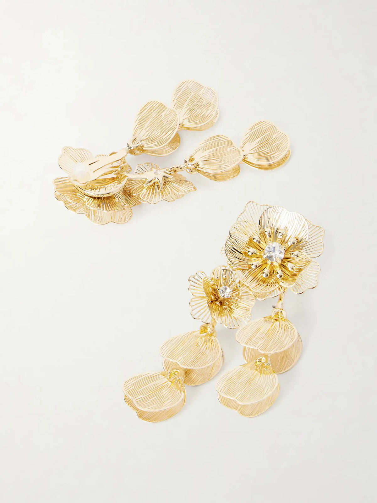 Carolina Herrera Gold-tone Crystal Earrings