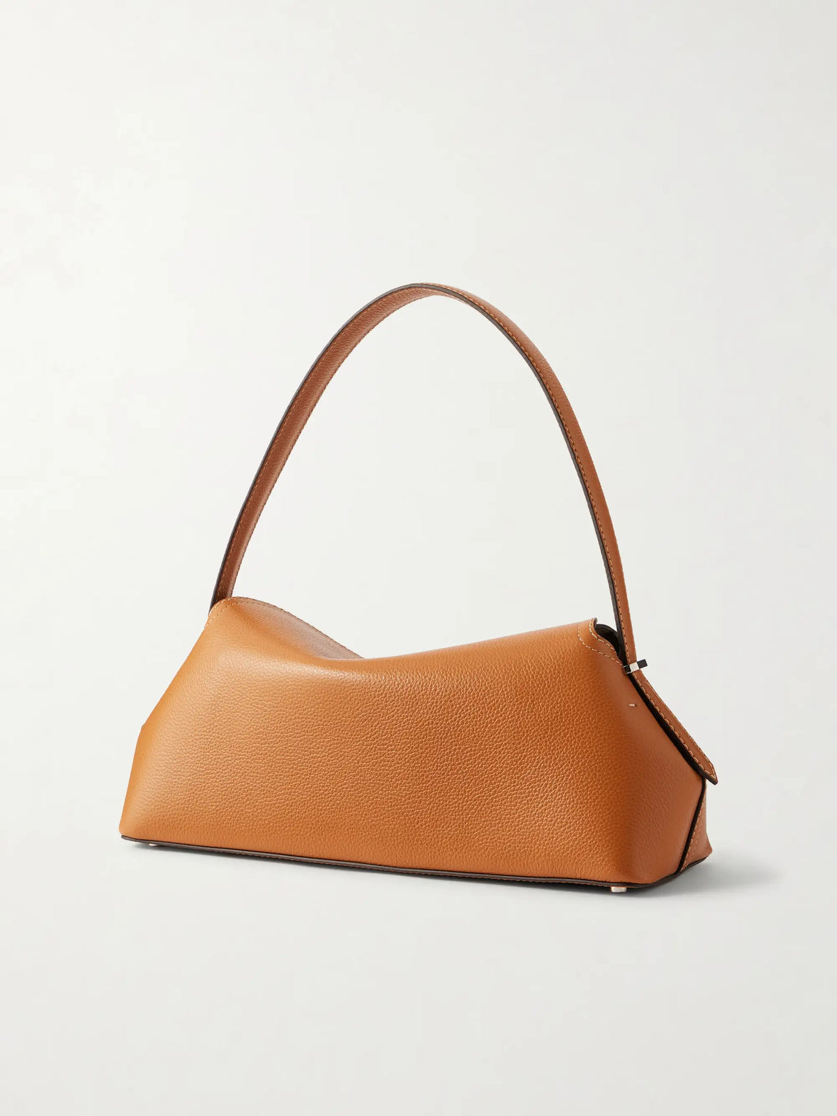 T-lock Full-grain Leather Shoulder Bag