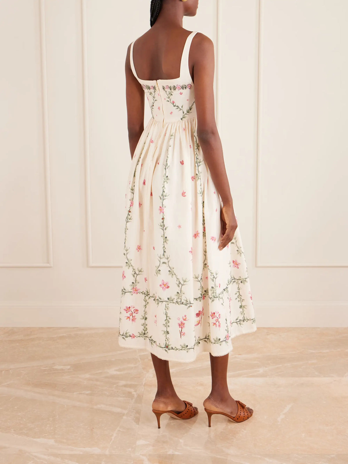 Agua by Agua Bendita Barbara Floral-printed Cotton Midi Dress