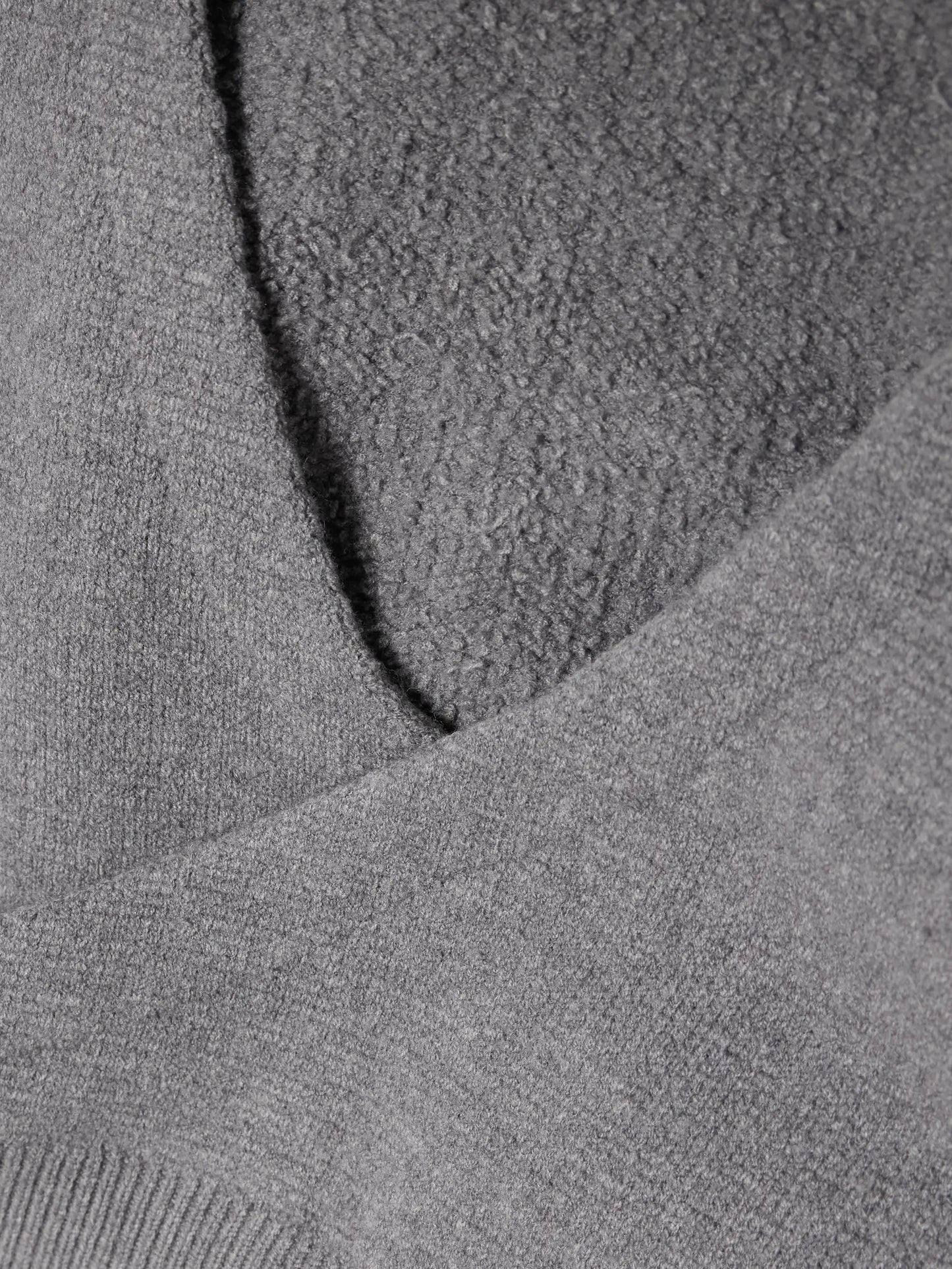 Textured Knit Wrap Sweater - Dark Heather Gray