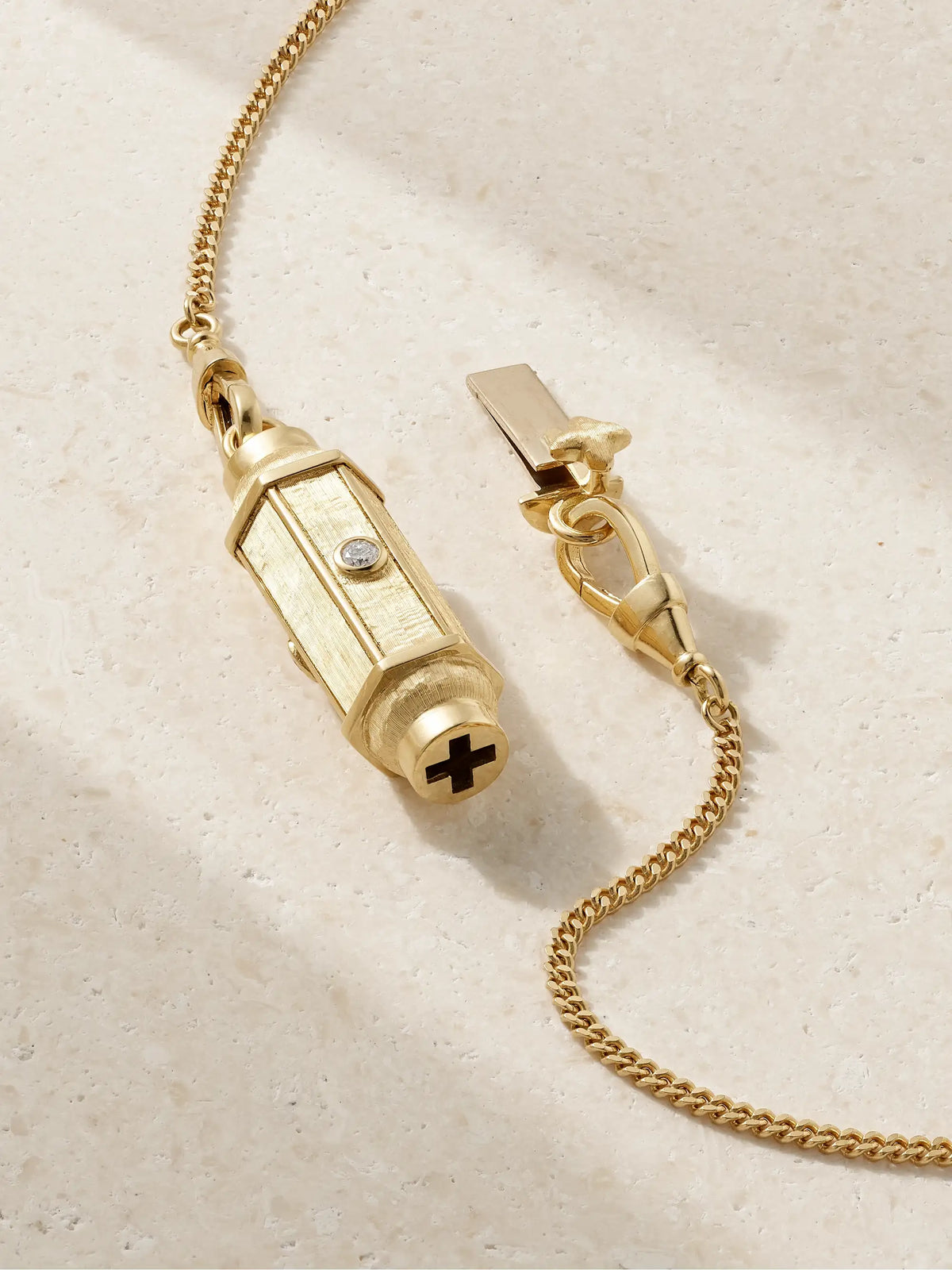 Baby Locket 18-karat Gold Diamond Necklace