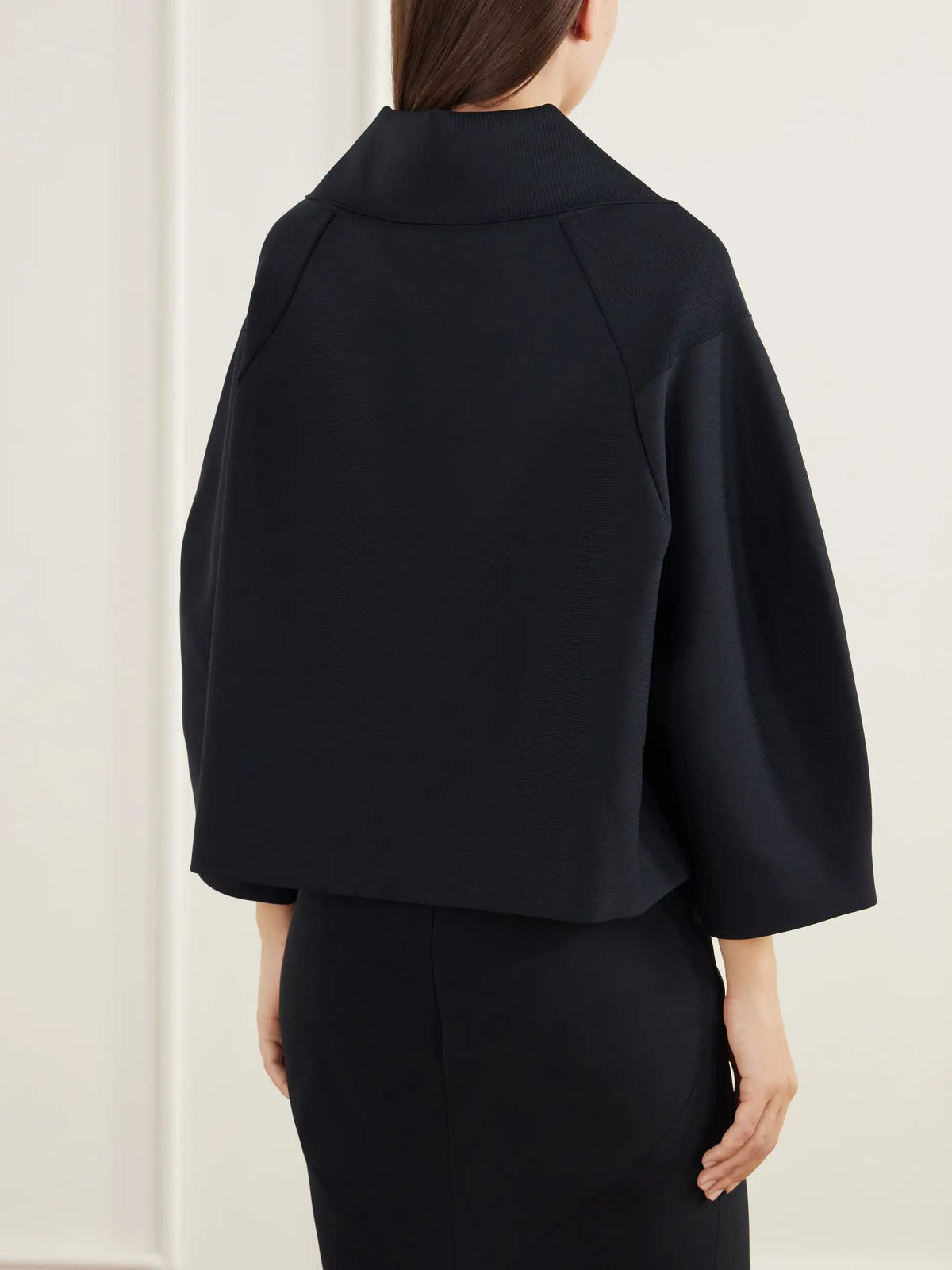 Givenchy Cropped Cocoon Double-faced Knitted Jacket