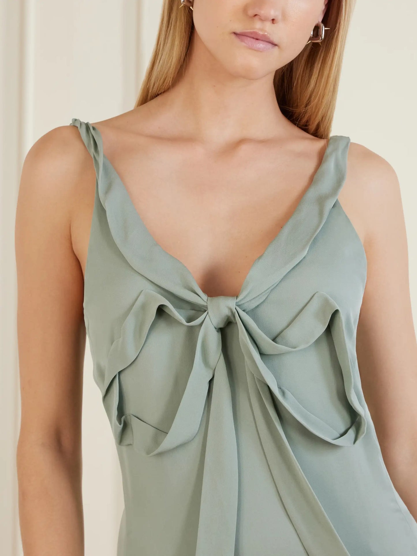 Dowla Silk Crepe De Chine Midi Dress