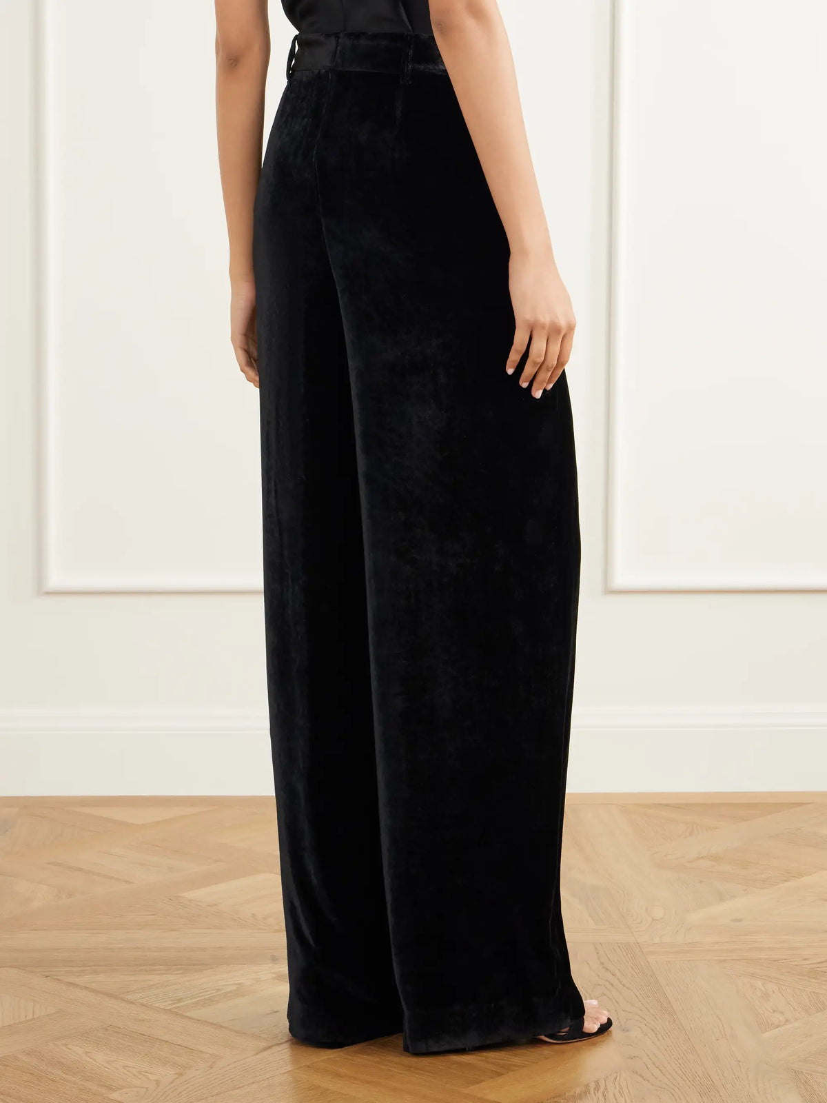 Stella McCartney Pleated Velvet Wide-leg Pants