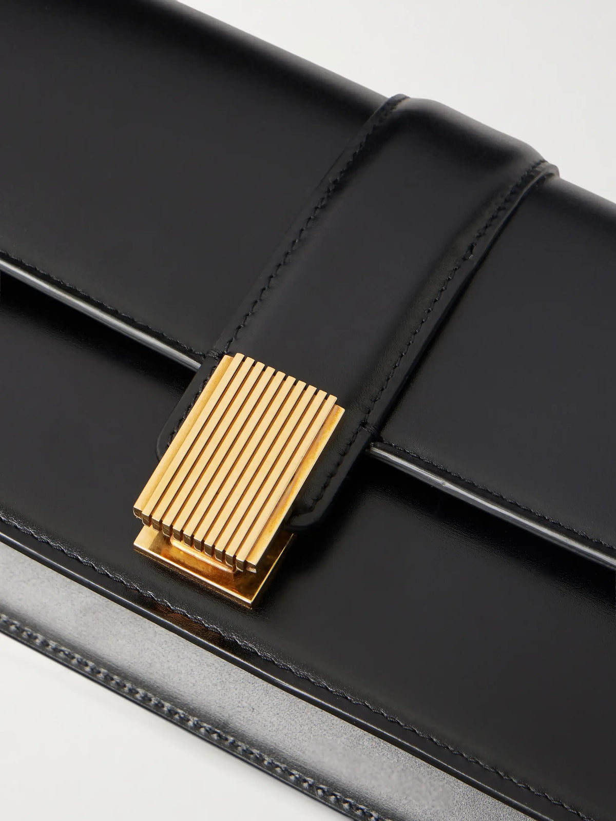 Black Leather Clutch Bag