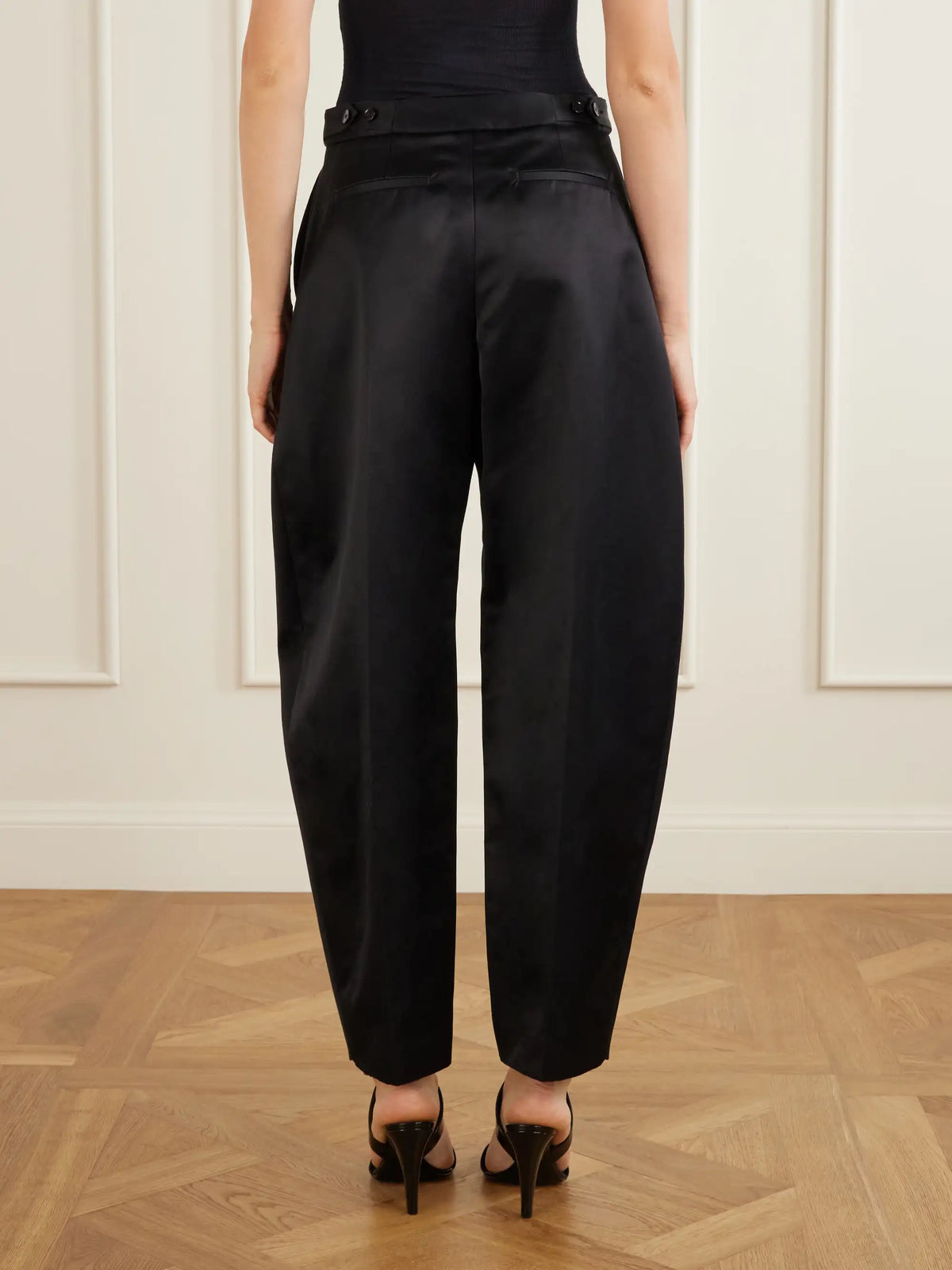Pleated Cotton-blend Tapered Pants