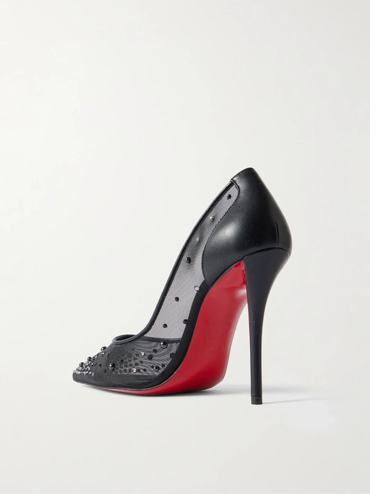 Miss Z Degrastrass Perla 100 Leather-trimmed Mesh Pumps