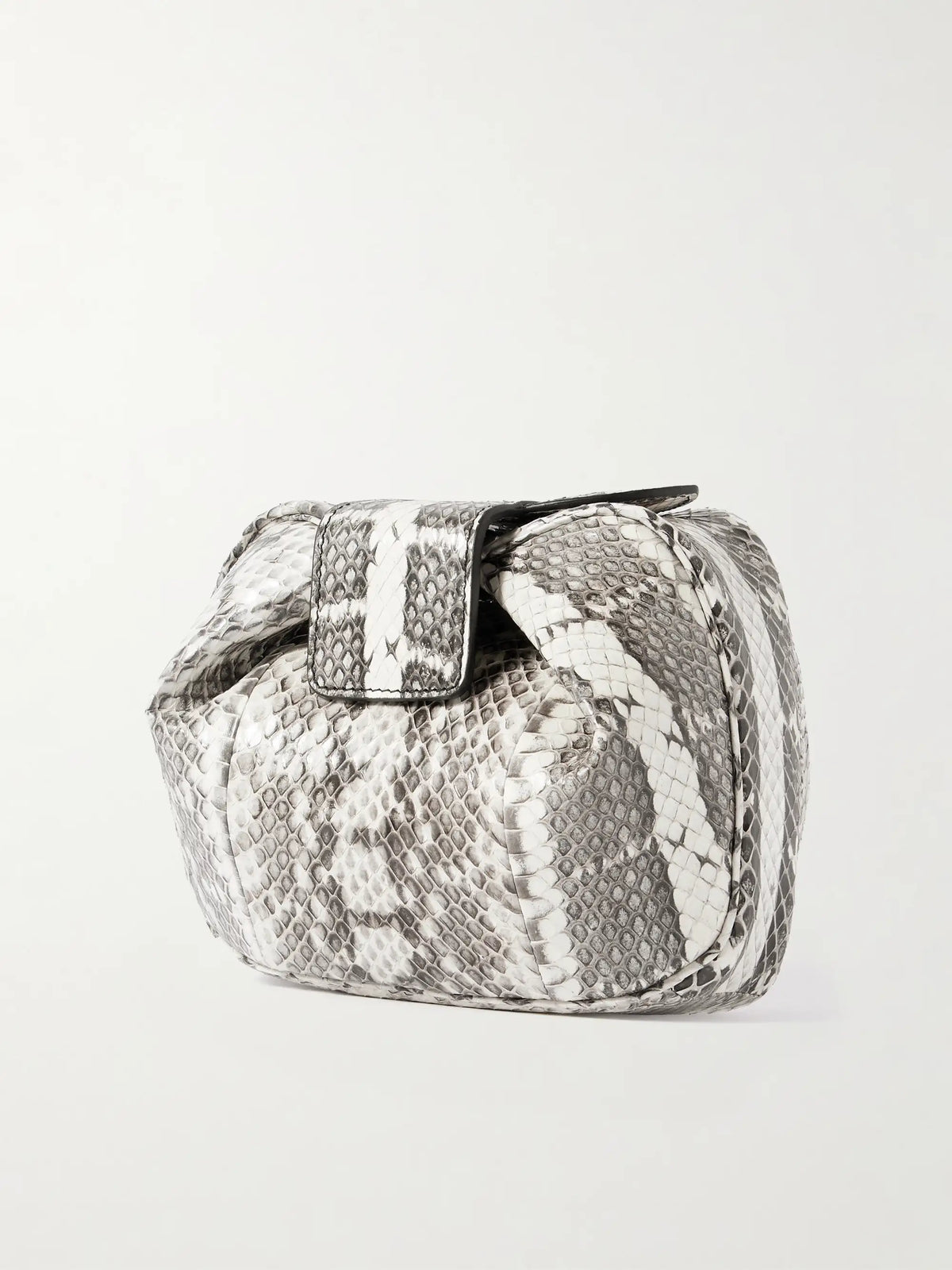 Soft Demi Snake-effect Leather Clutch