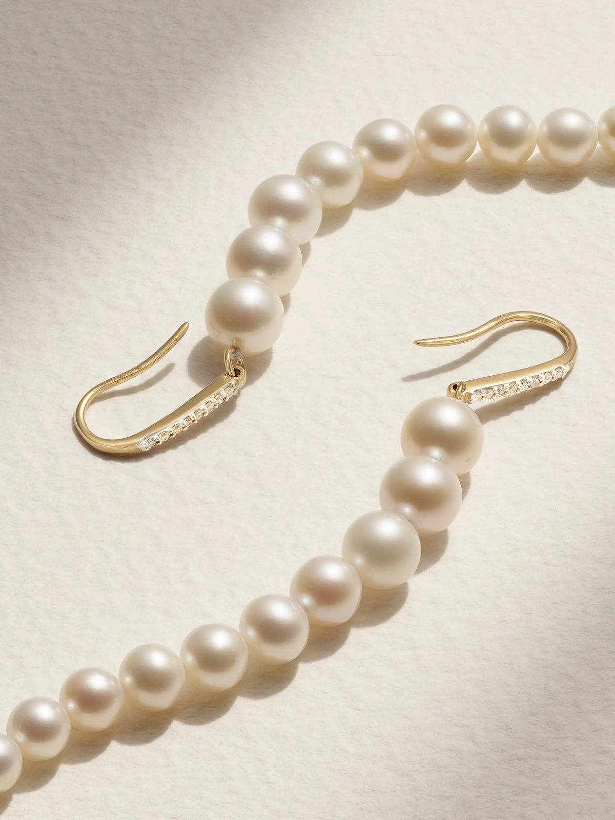 Mateo 14-karat Gold, Pearl And Diamond Earrings