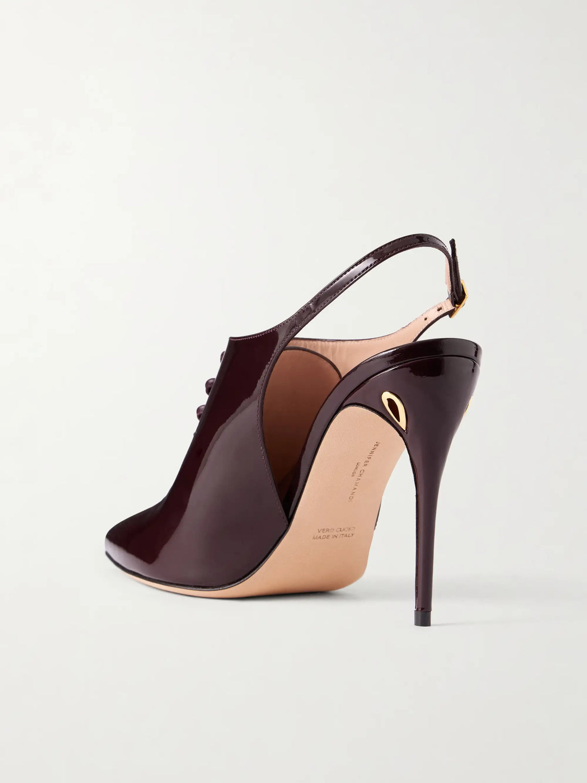 Lucio 105 Patent Leather Slingback Pumps