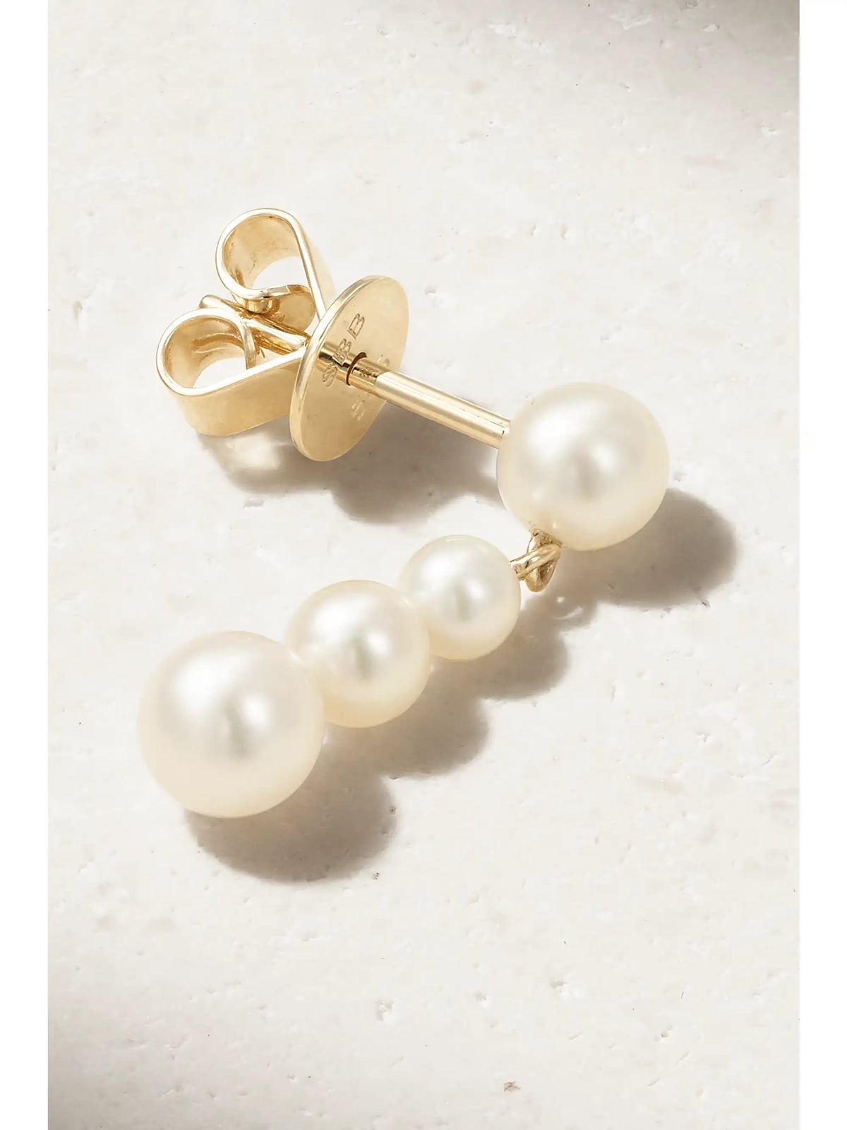 Carolina 14-karat Recycled Gold Pearl Single Earring