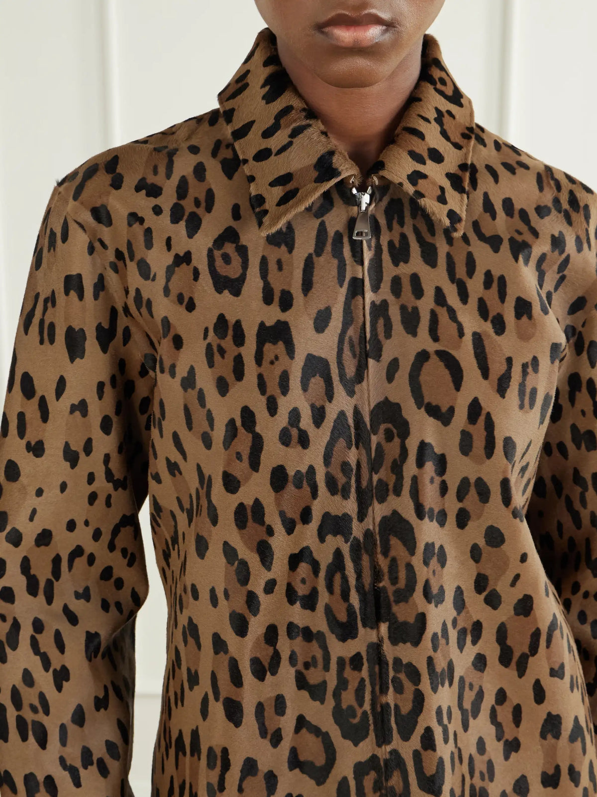 STOULS Huston Leopard-print Calf Hair Jacket