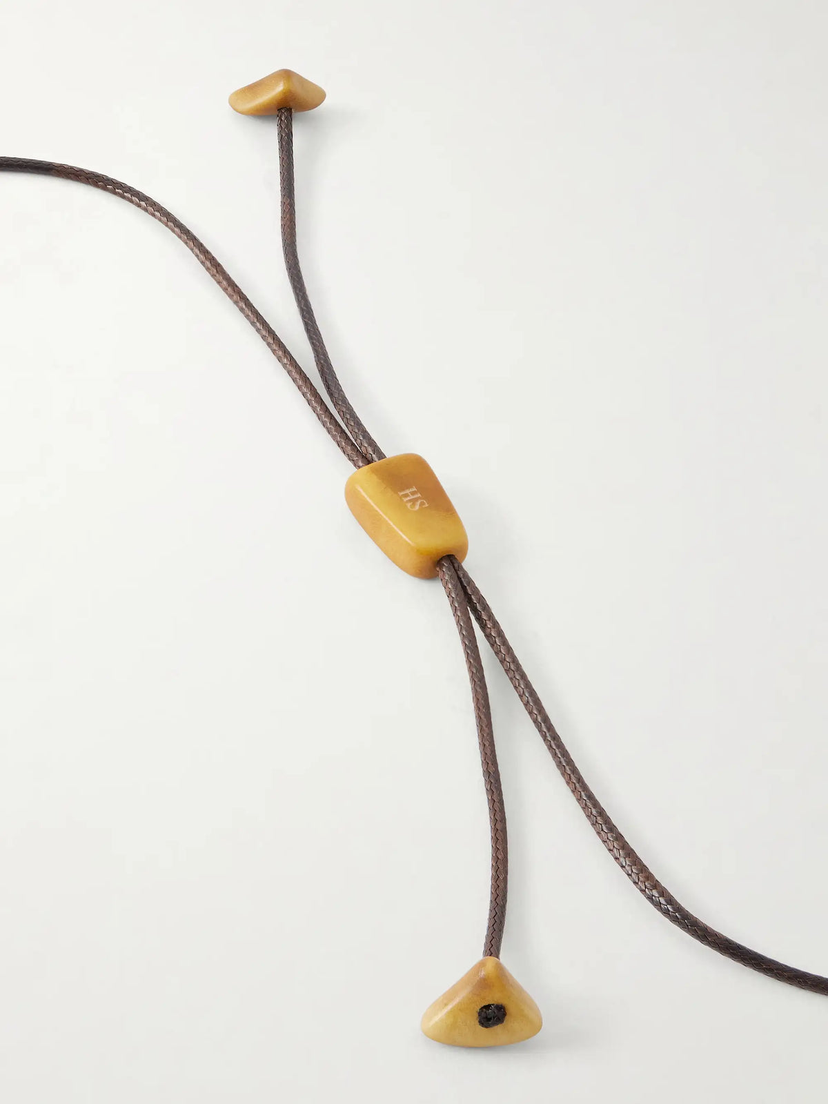 The Column Statement Beaded Tagua And Leather Necklace