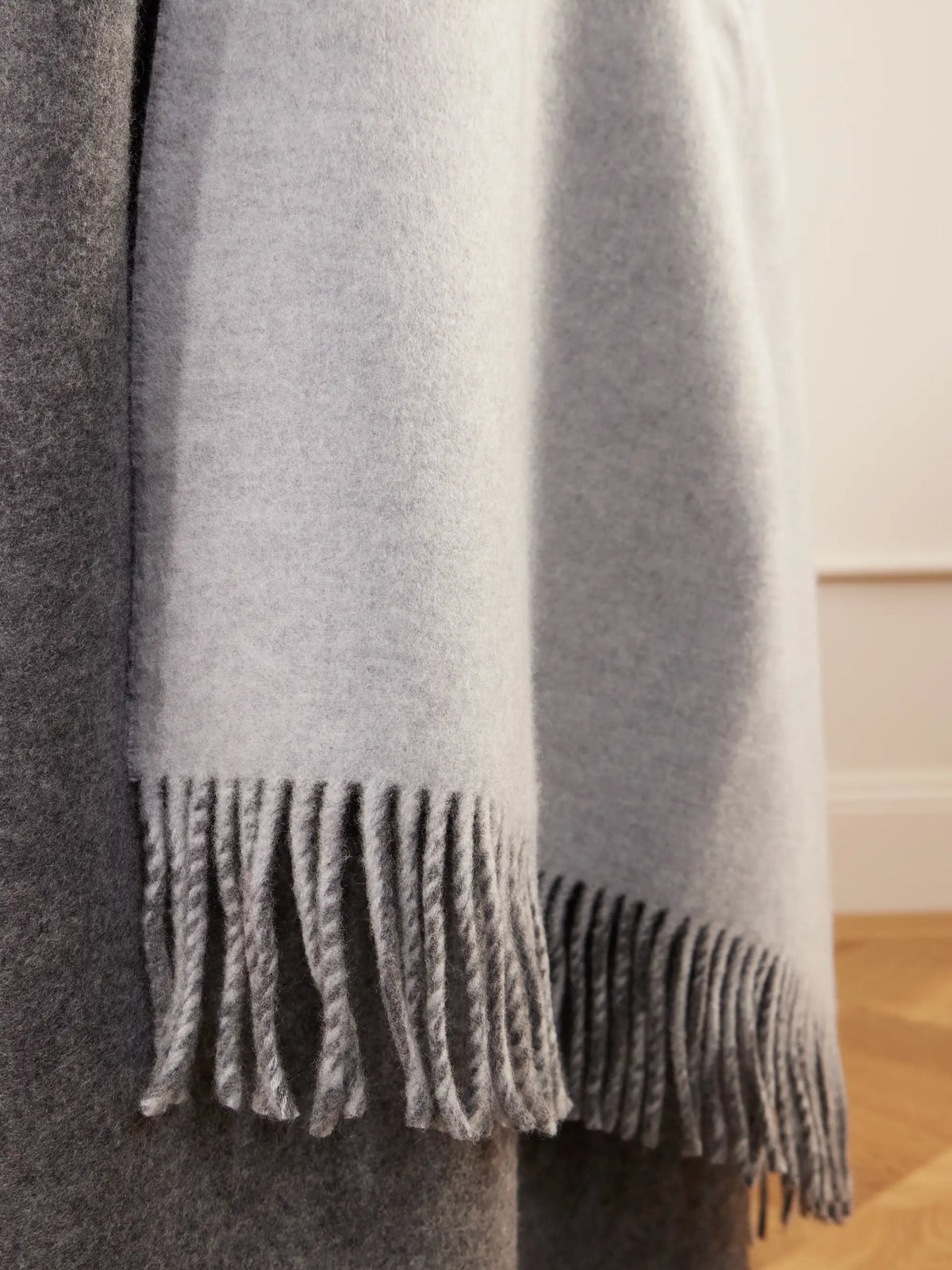 Fringed Cashmere Blanket