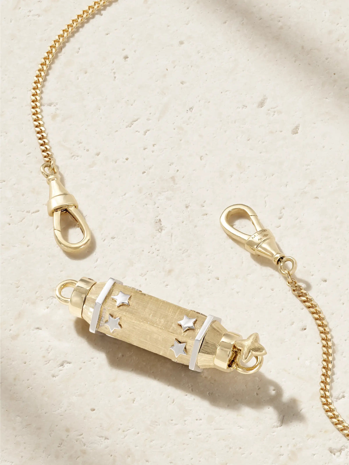 Star Baby Locket 18-karat Yellow And White Gold Necklace