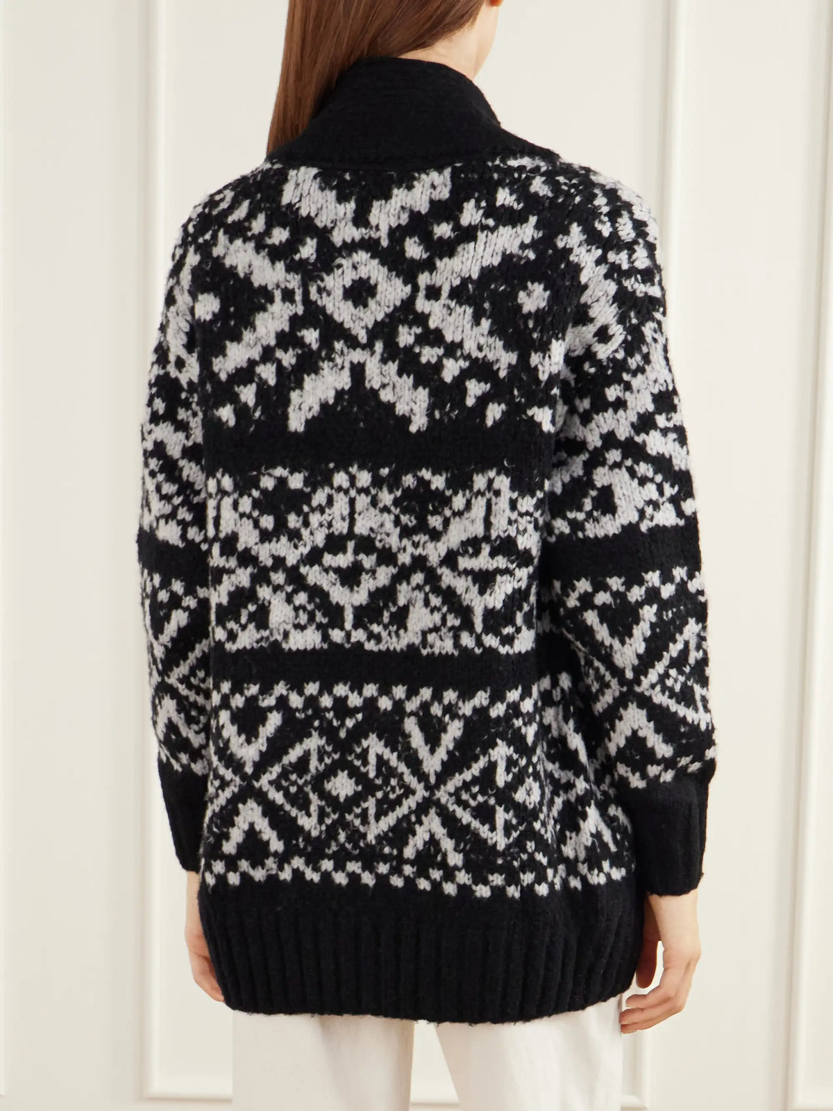 James Perse Fair Isle Intarsia-knit Wool-blend Cardigan