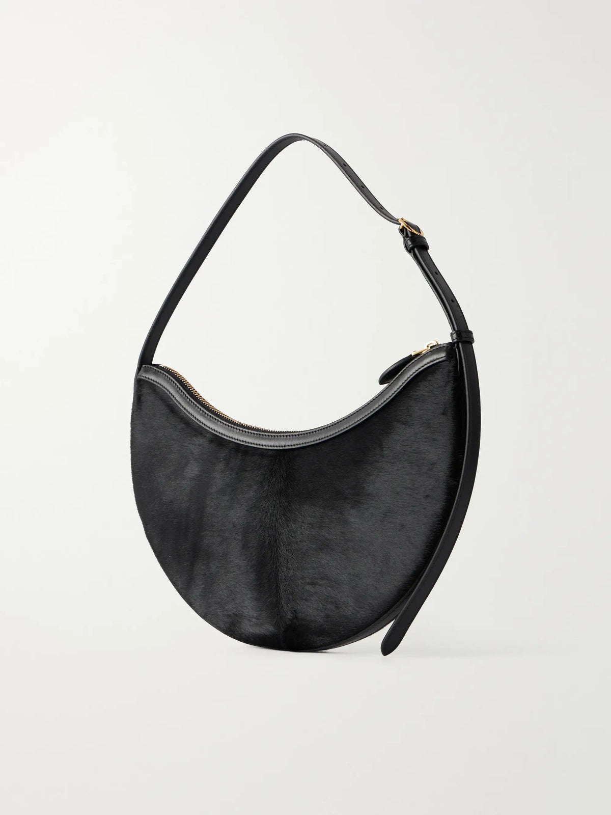 Alaïa Demi Lune Leather-trimmed Calf-hair Shoulder Bag