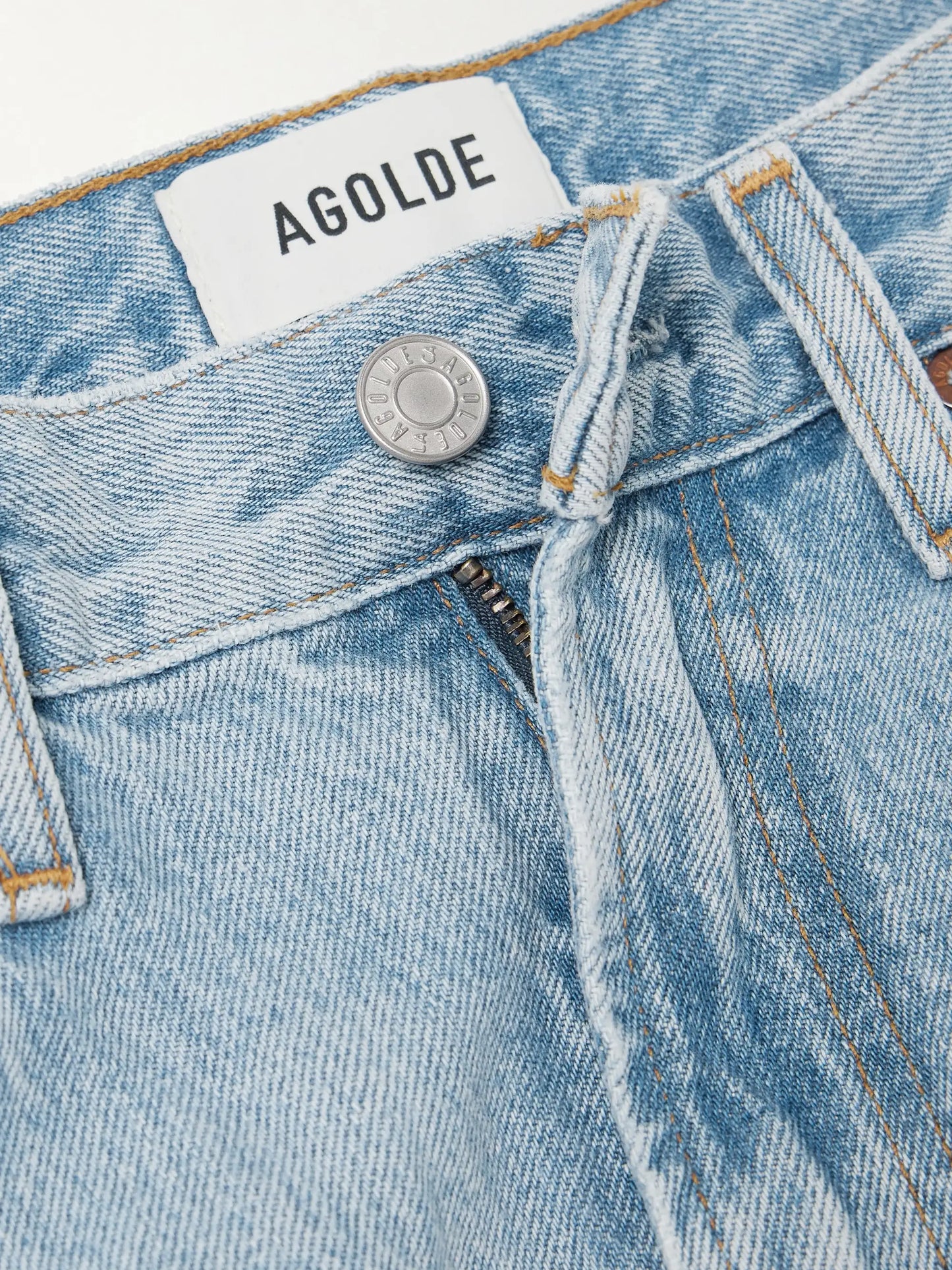 Low Curve Fray High-rise Wide-leg Jeans