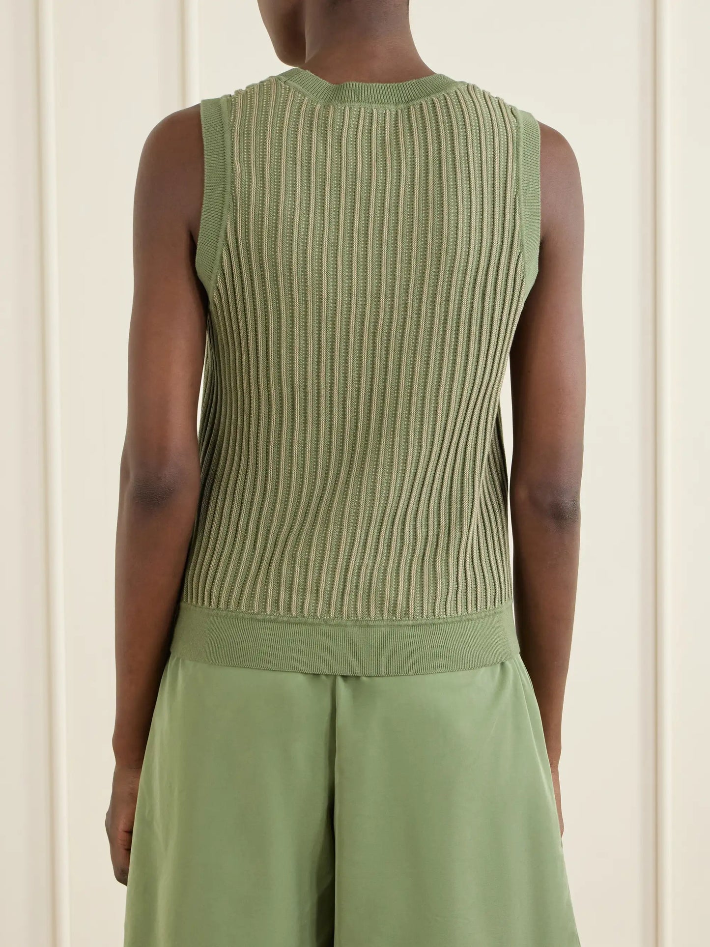 Aldcroft Ribbed-knit Cotton Tank Top