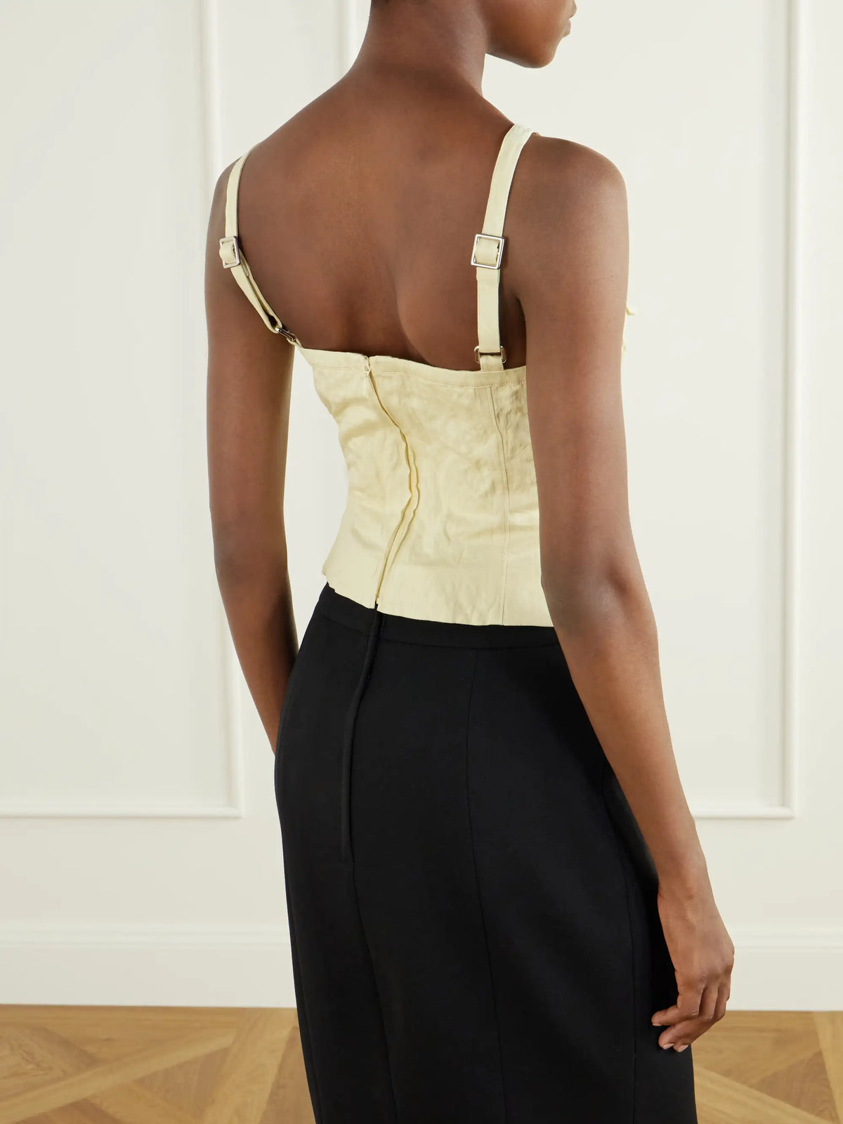 SHUSHU/TONG Cami Embellished Ruffled Cotton-blend Cami