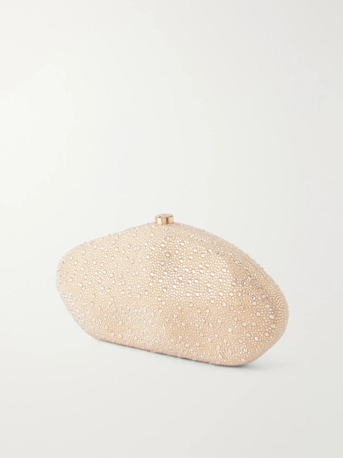 Cult Gaia Caldera Crystal-embellished Suede Clutch