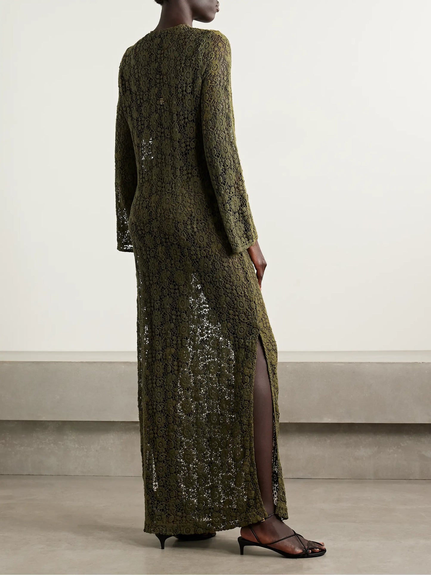 Della Crocheted Cotton Maxi Dress