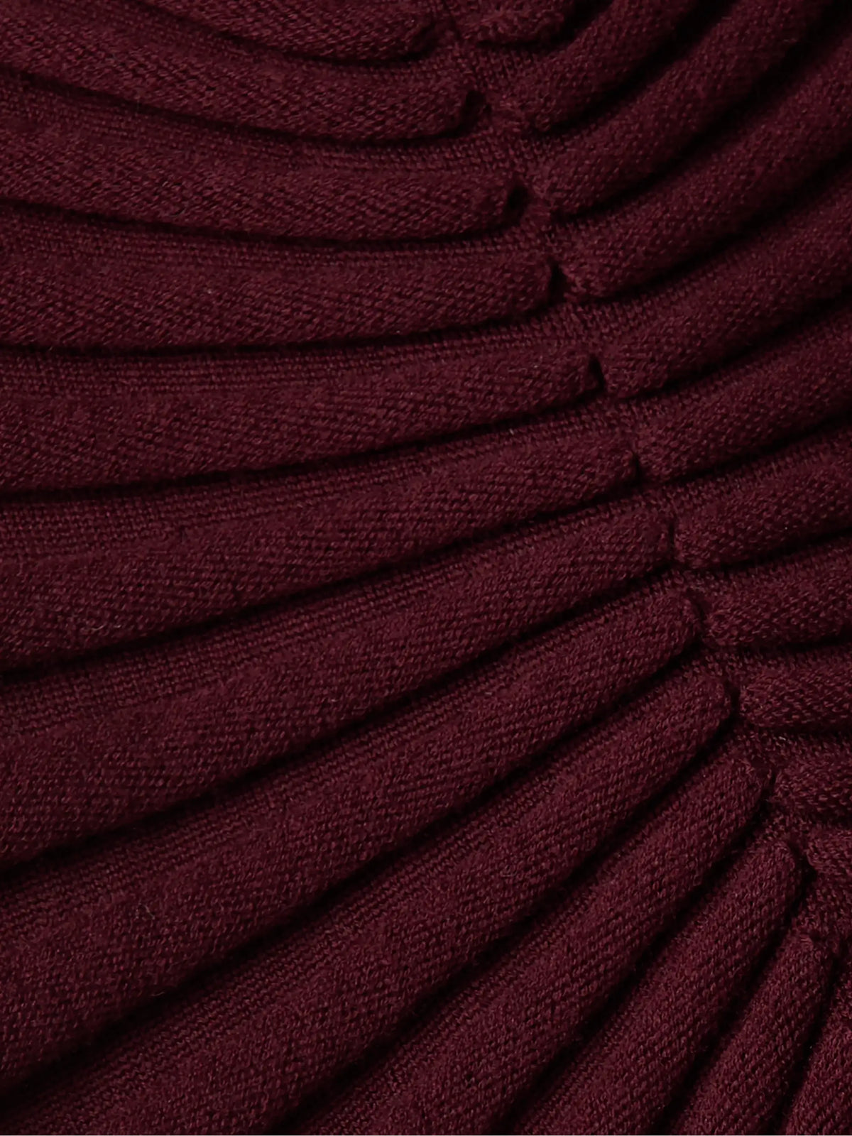 Pleated Wool Midi Dress