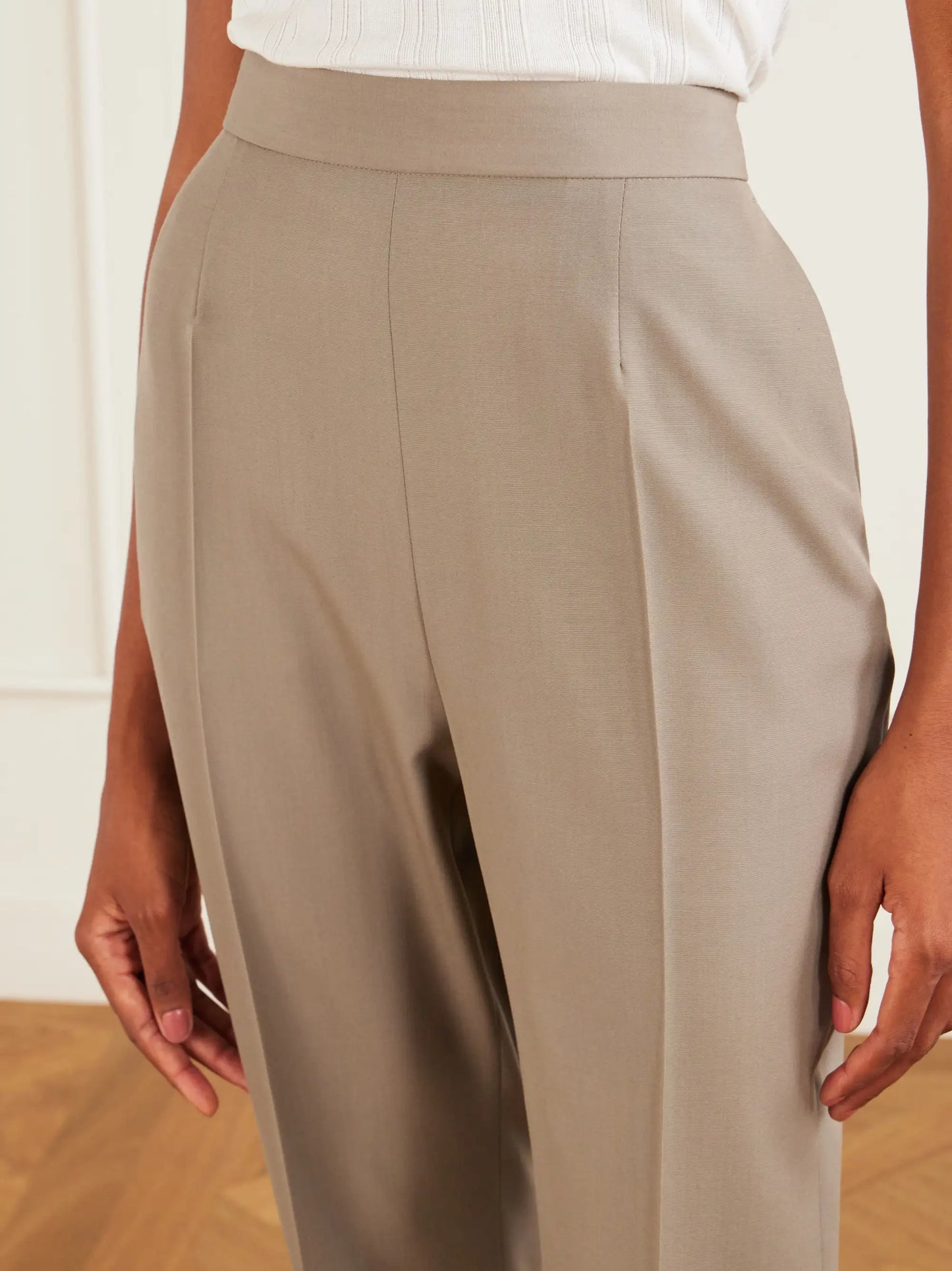 Eranza Wool Straight-leg Pants