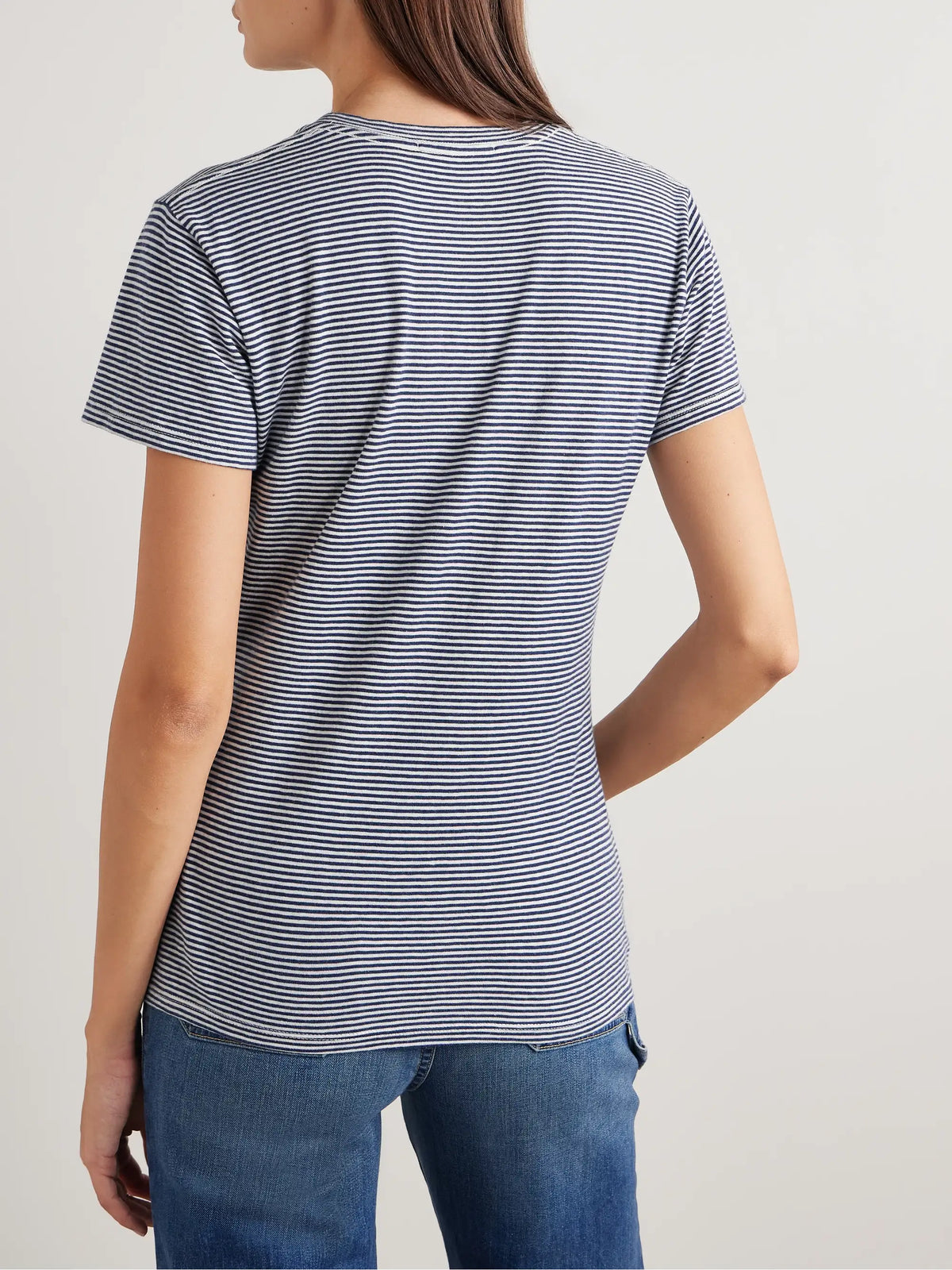 Lana Striped Cotton-jersey T-shirt