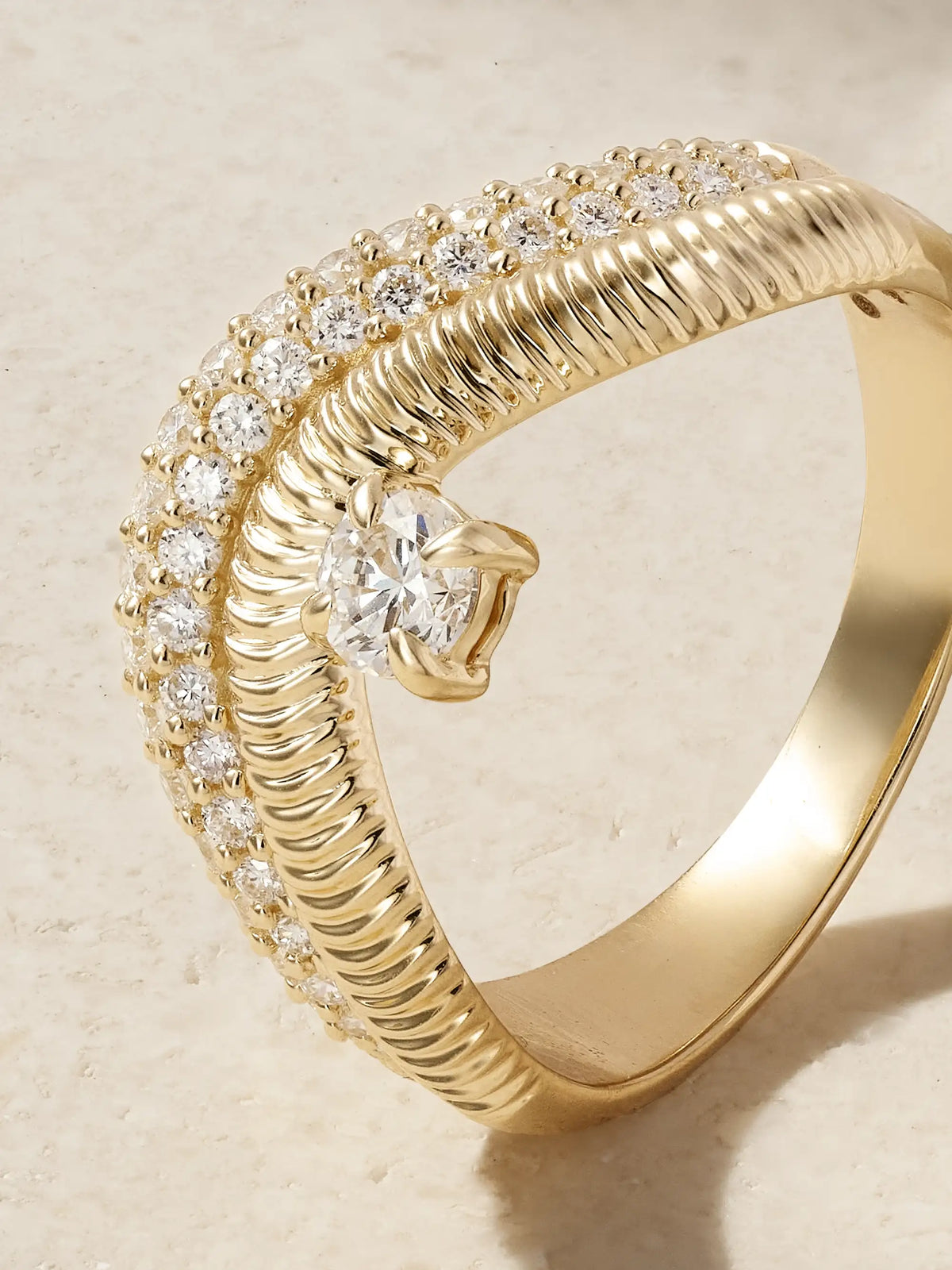 Anjelica 14-karat Gold Diamond Ring