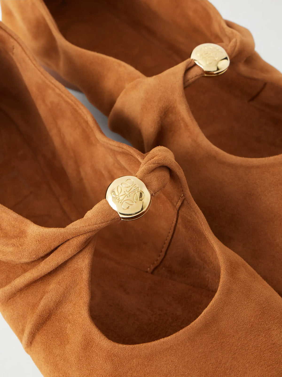 Pebble Embellished Suede Flats