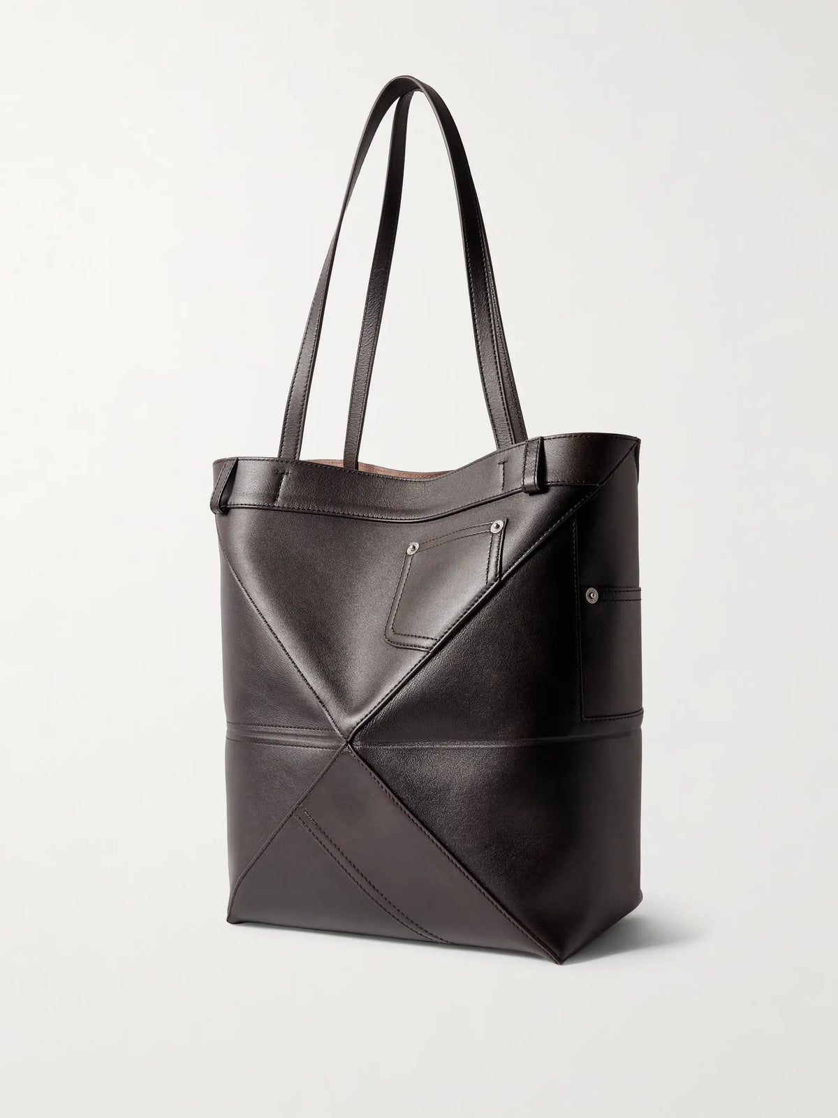 Puzzle Fold Panta Medium Convertible Leather Tote
