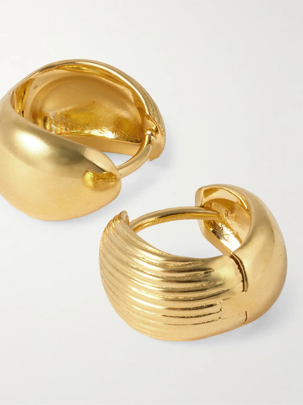 Reversible Gold Vermeil Hoop Earrings