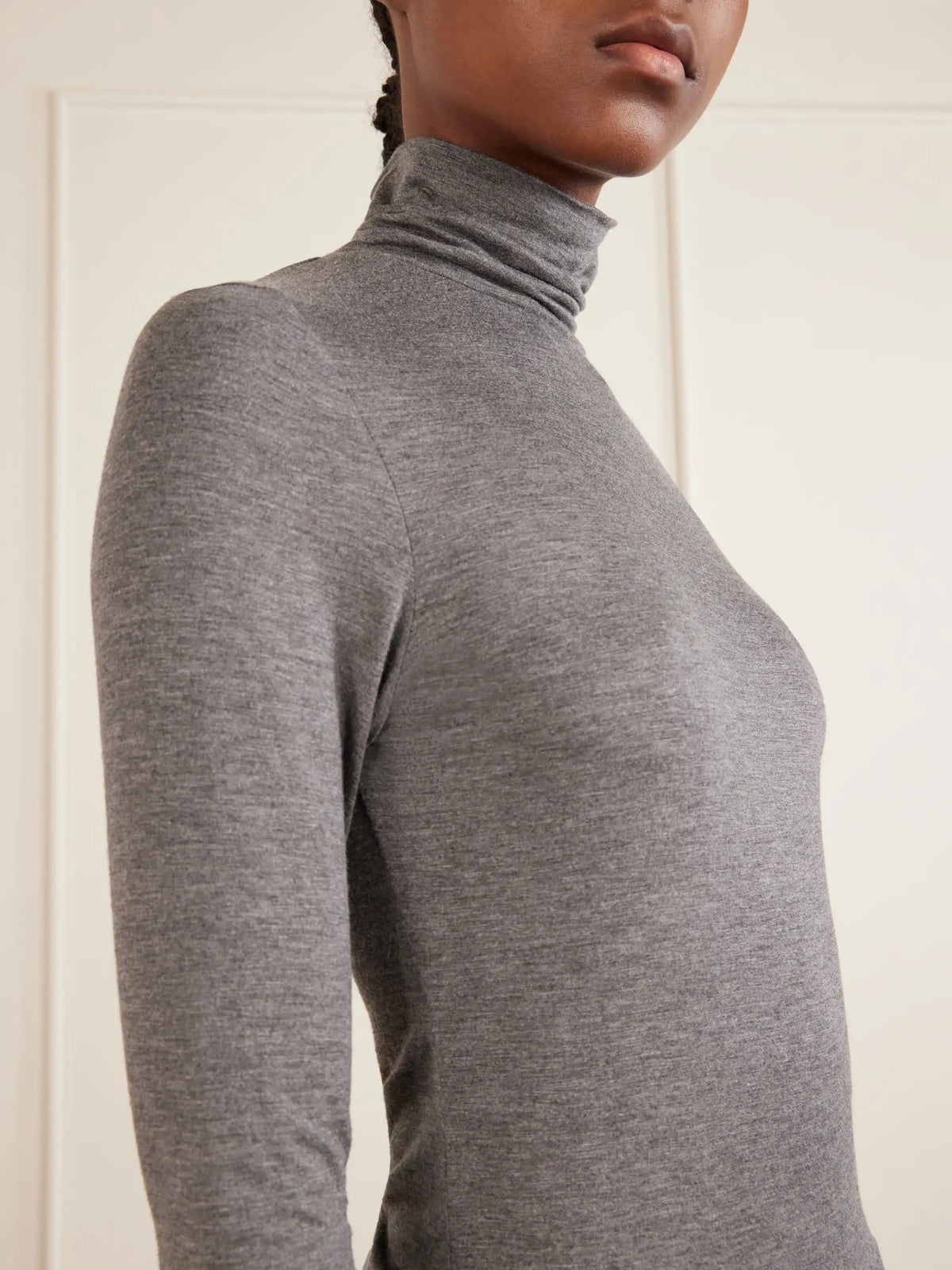 Nili Lotan Keria Stretch-jersey Turtleneck Top