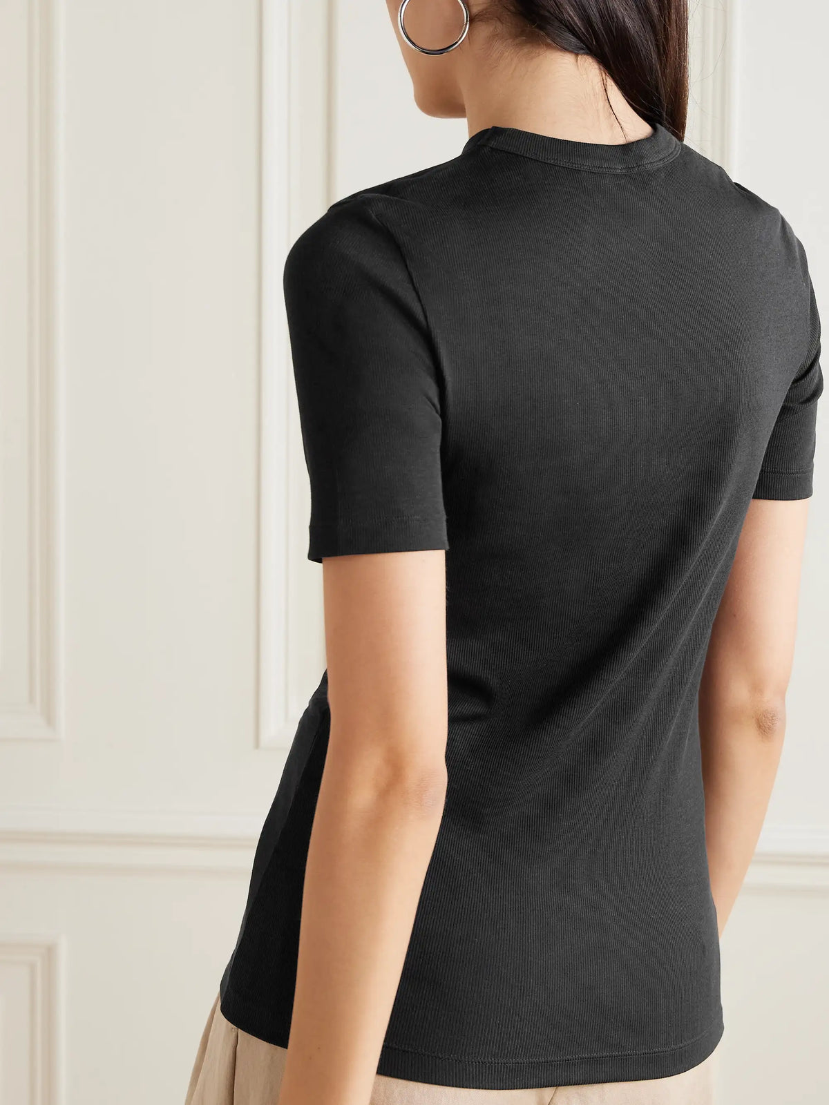 Ribbed Stretch-cotton Jersey T-shirt
