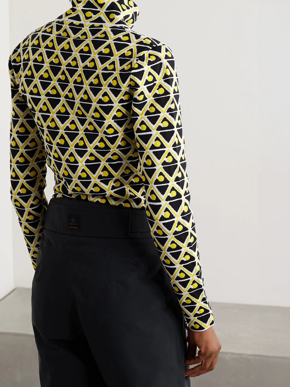 Genius + 3 Moncler Grenoble Ciclista Jacquard-knit Turleneck Top