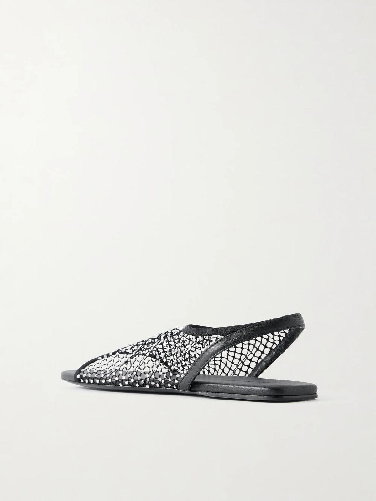 Minette Crystal-embellished Leather Sandals