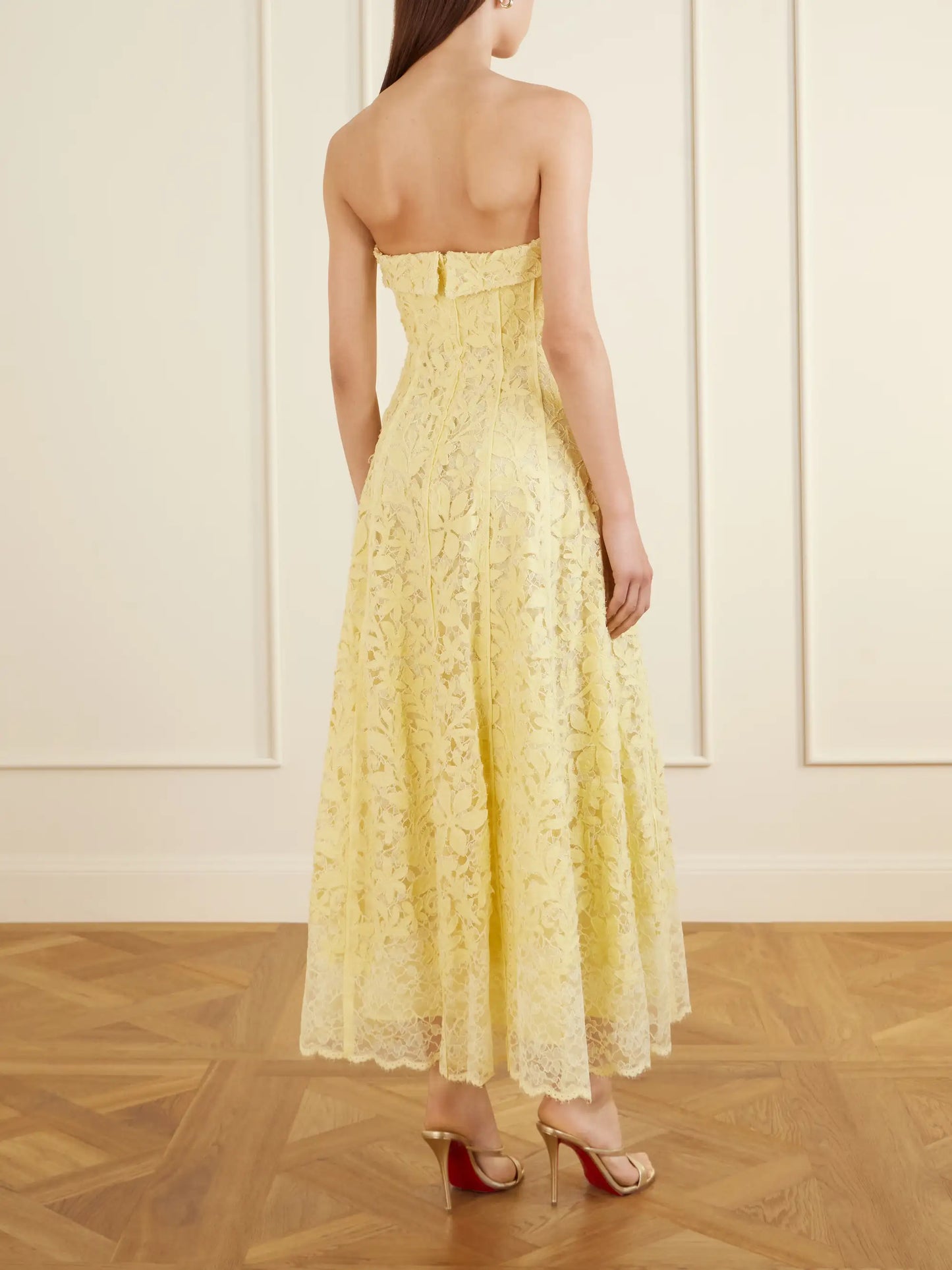 Imogen Cotton-lace Midi Dress