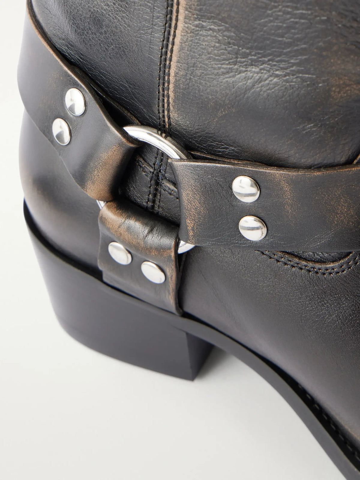 Roxy Studded Leather Knee Boots