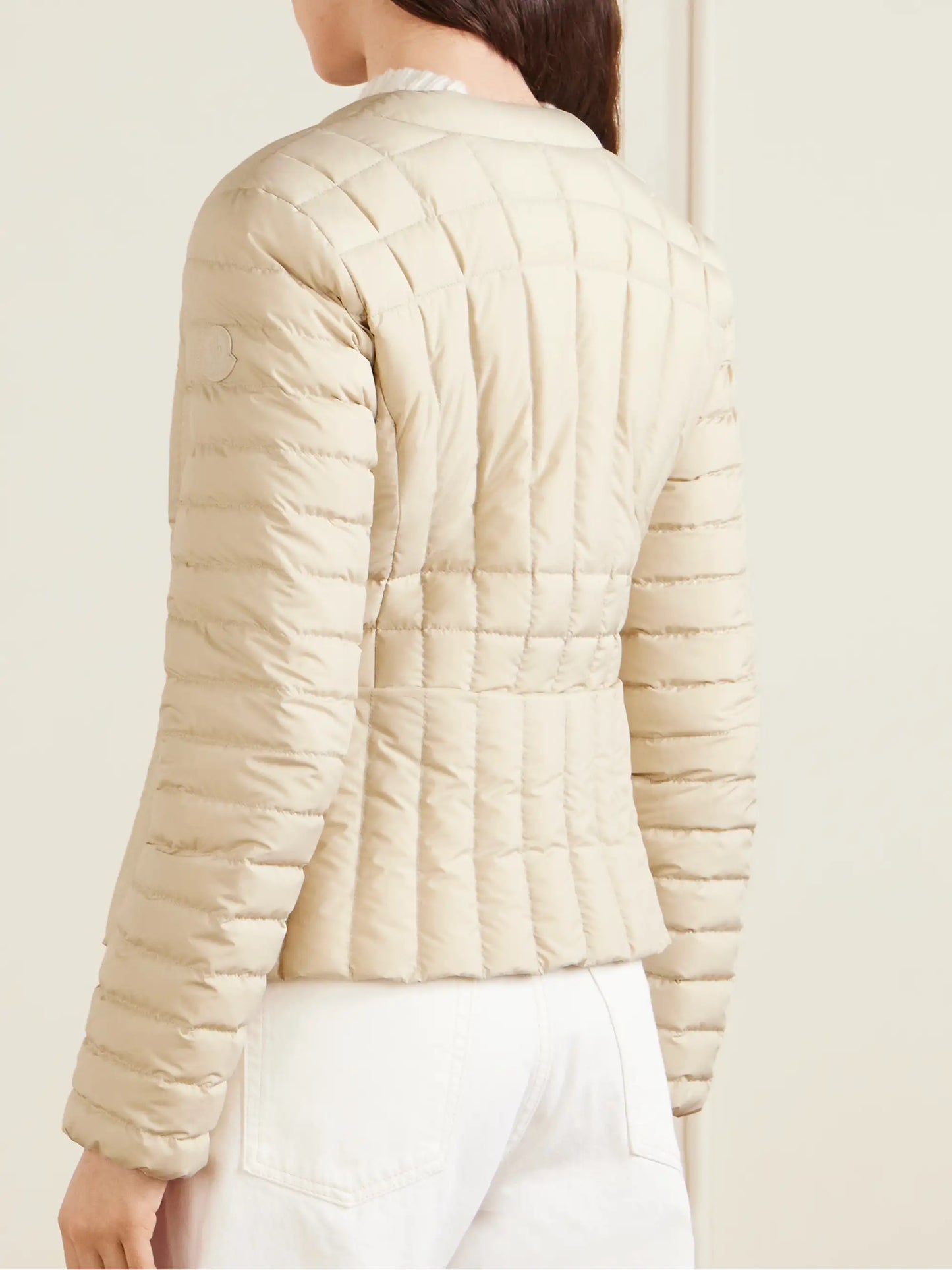 Menthe Appliquéd Padded Quilted Shell Down Jacket