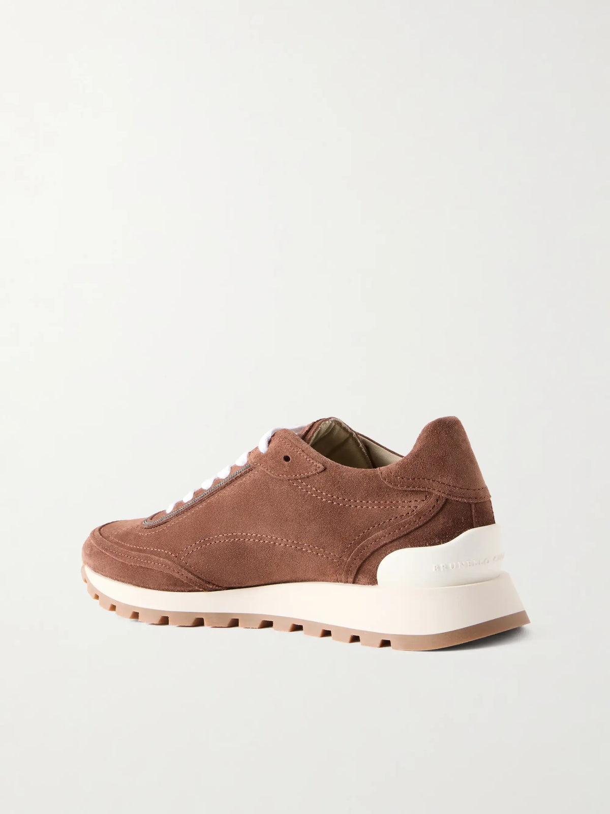 Suede Bead-embellished Sneakers