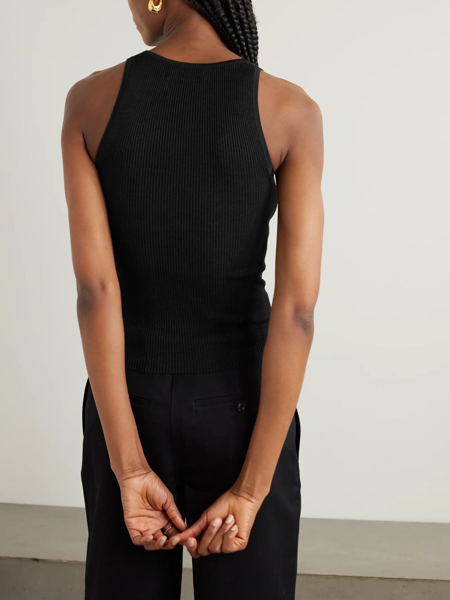 Lottie Ribbed Silk Tank