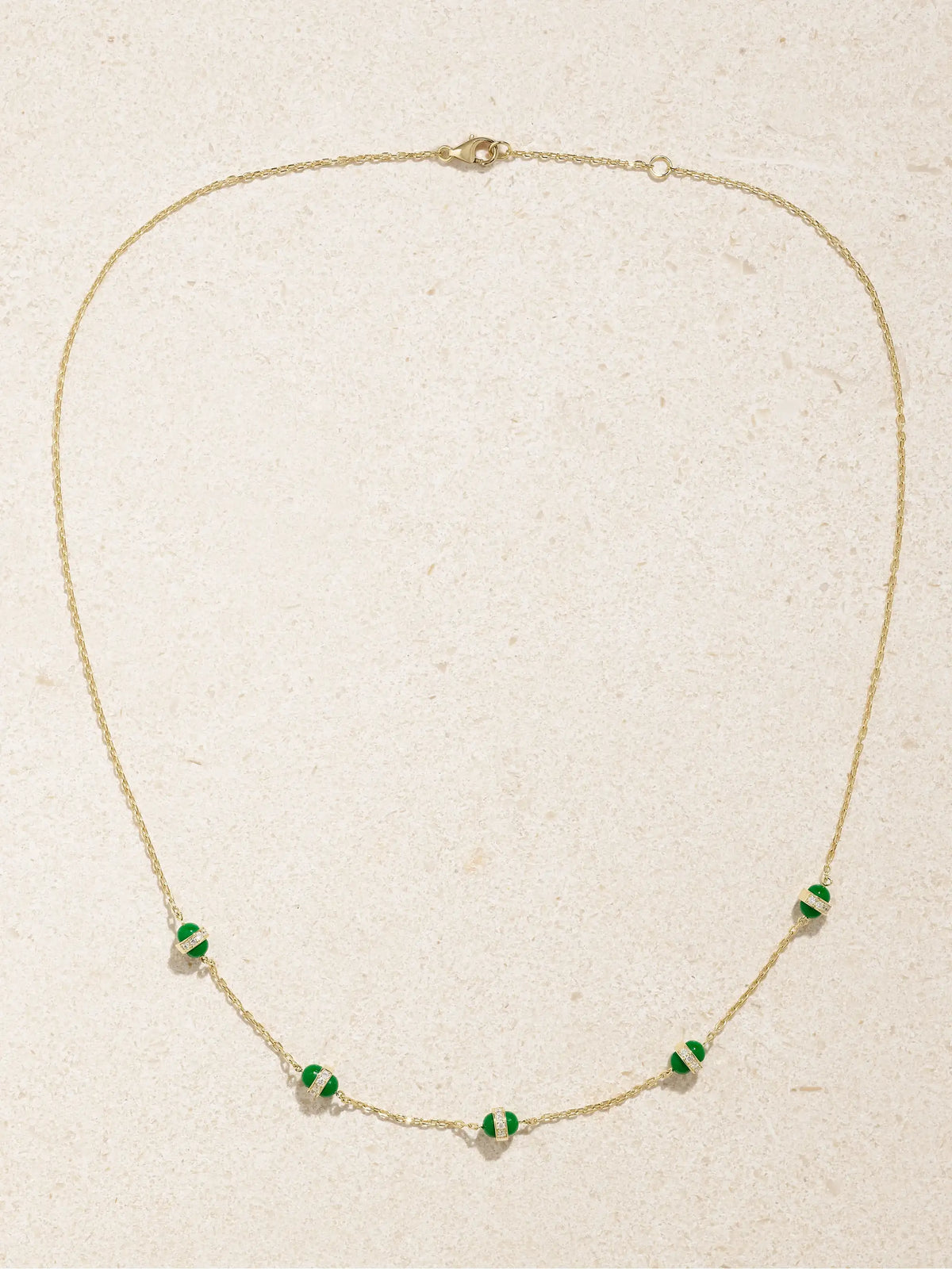 Atoms The 5 Dots 18-karat Gold, Enamel And Diamond Necklace