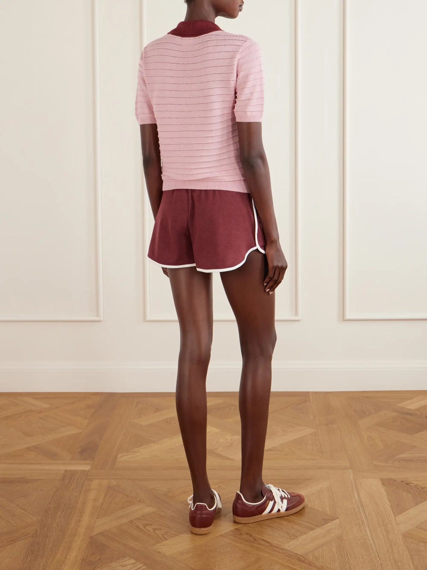 Wren Cotton-blend Knitted Polo Sweater
