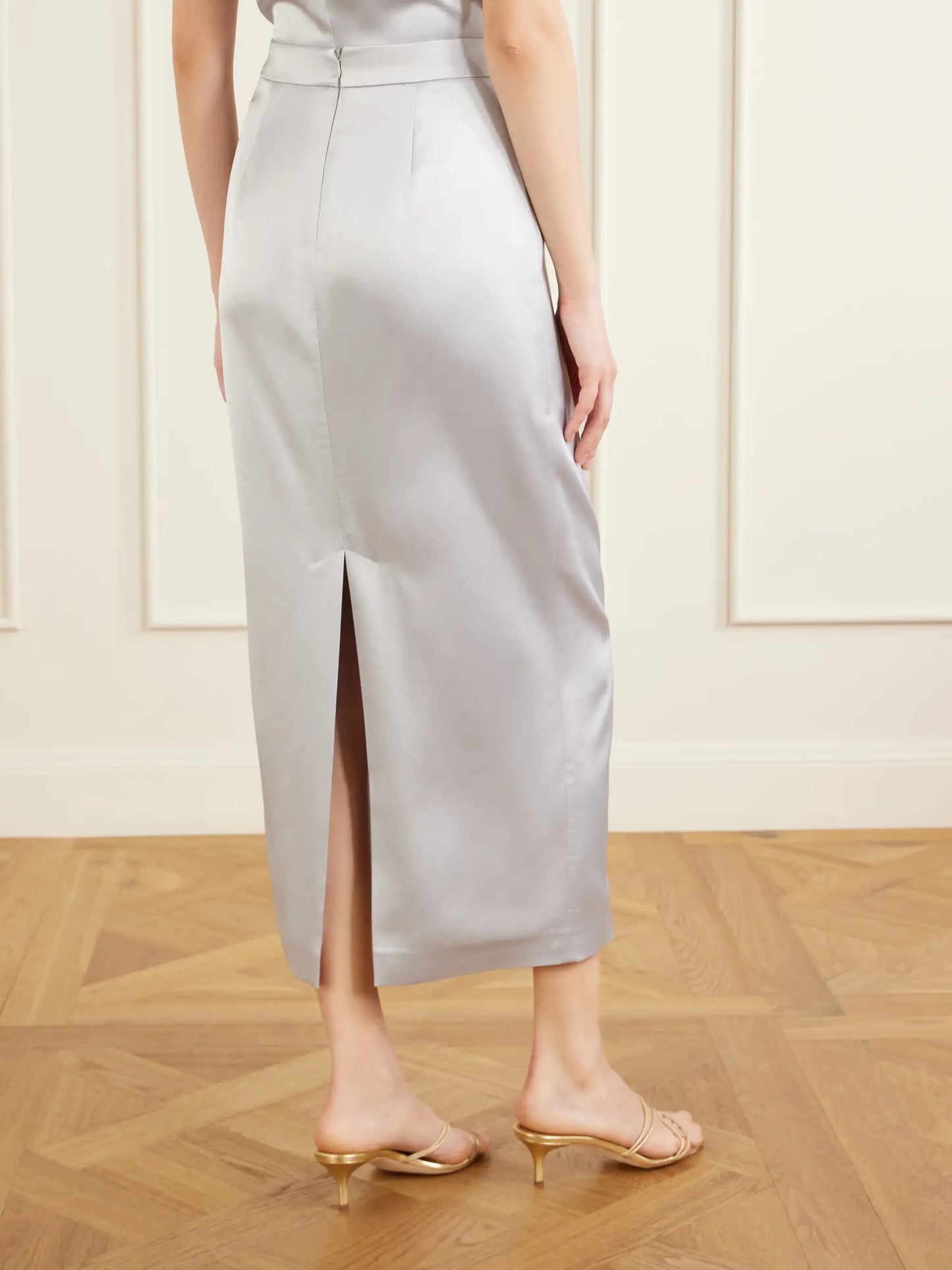 Shea Satin Midi Skirt