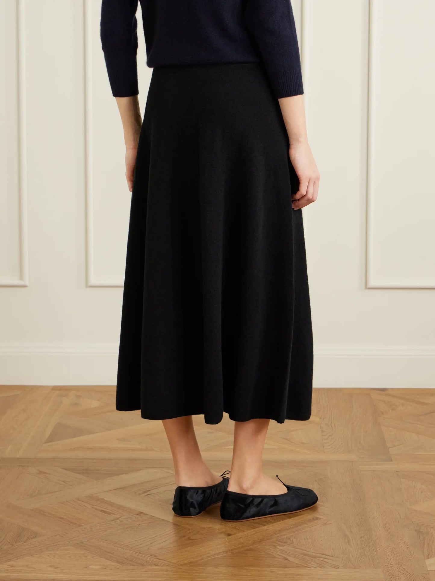 Masini Cashmere-blend Midi Skirt