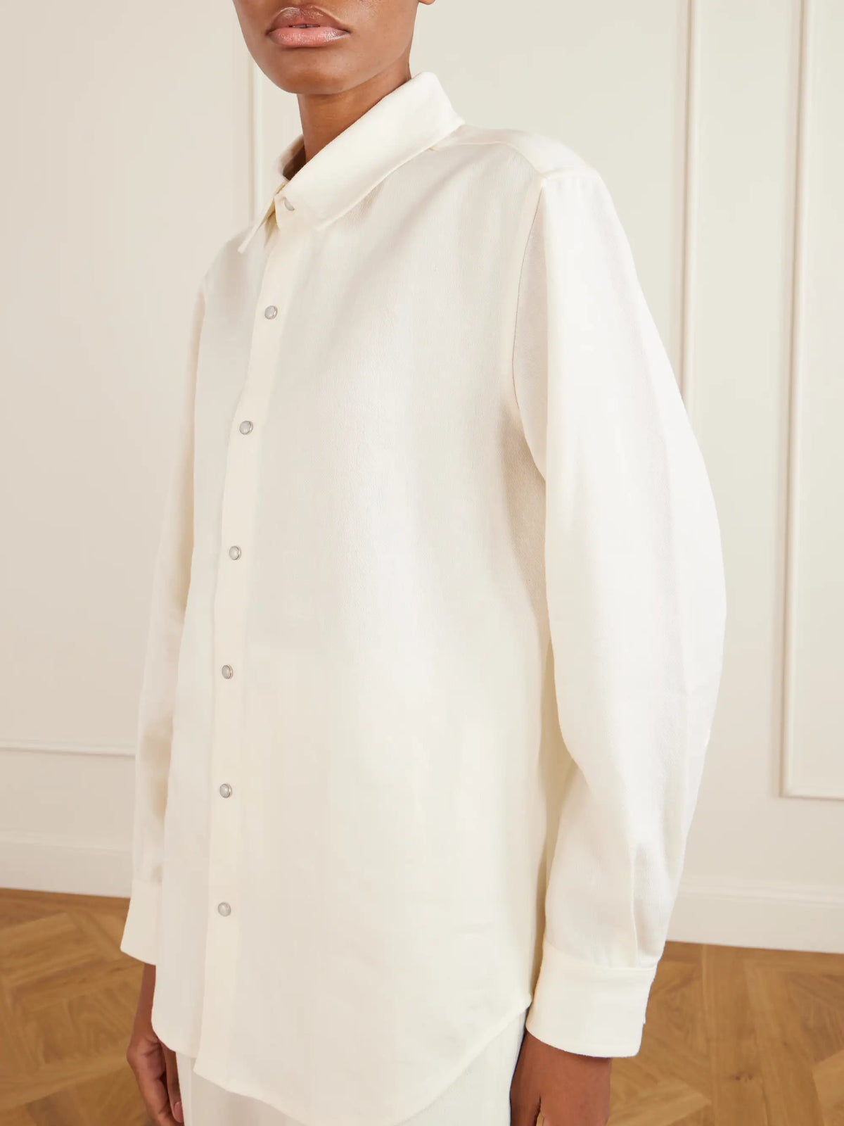 Silver Solid Linen Shirt