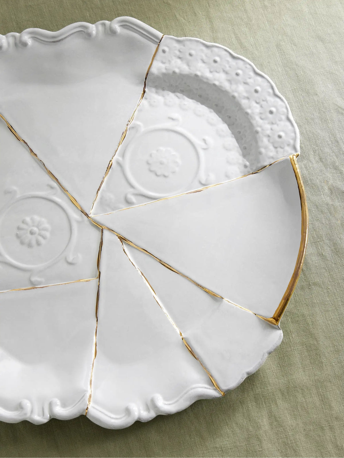 + Sacai Kintsugi Gold-plated Ceramic Platter