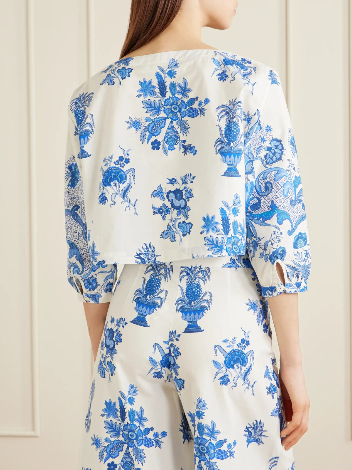 Emporio Sirenuse New Jinny Chintz Floral-print Cotton Blouse