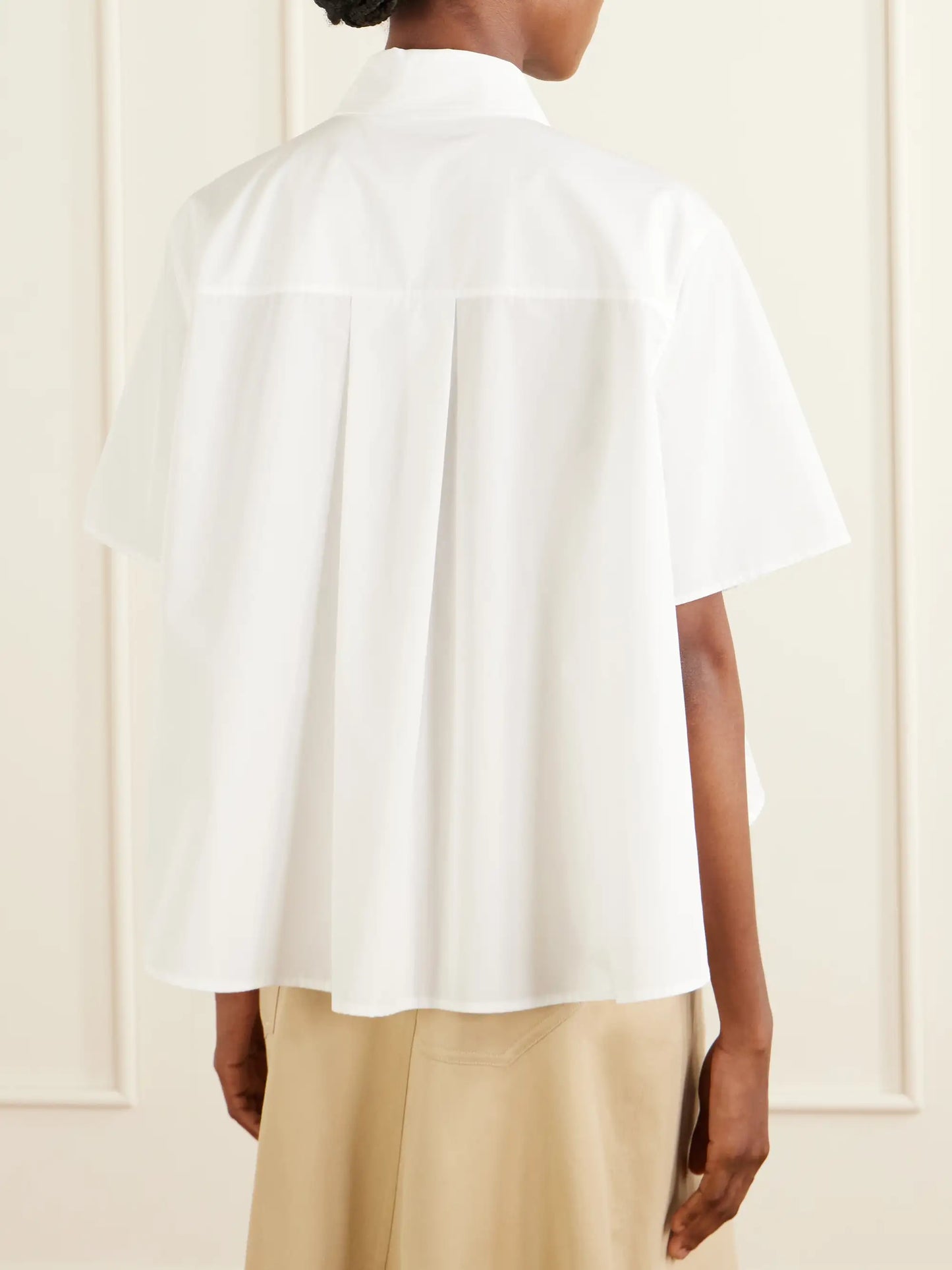 Logo-embroidered Cotton-poplin Shirt